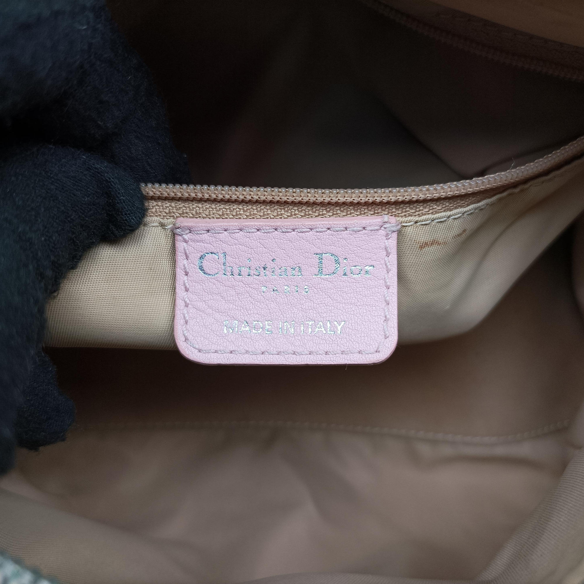 Pre-owned Christian Dior Street Chic  Pink×Beige Canvas x Leather  handbag | stylenewstar