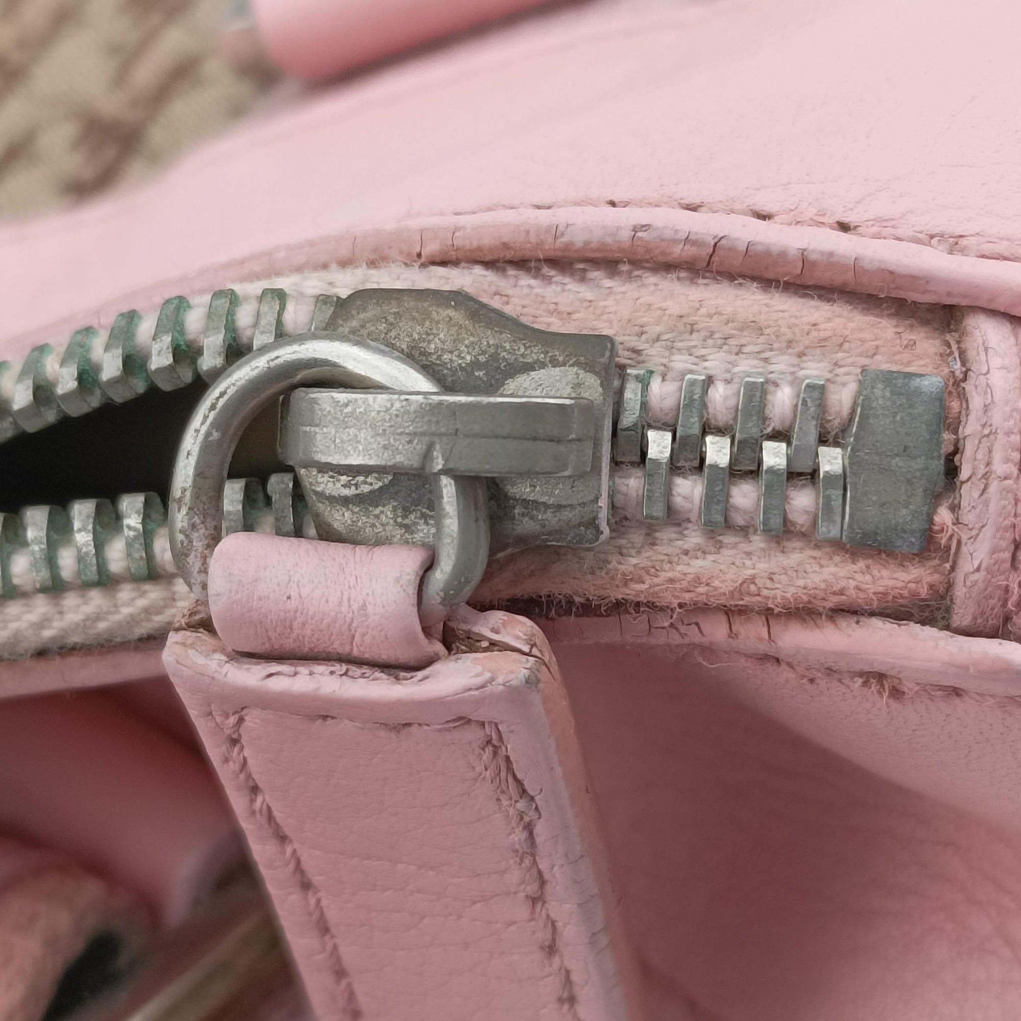 Pre-owned Christian Dior Street Chic  Pink×Beige Canvas x Leather  handbag | stylenewstar