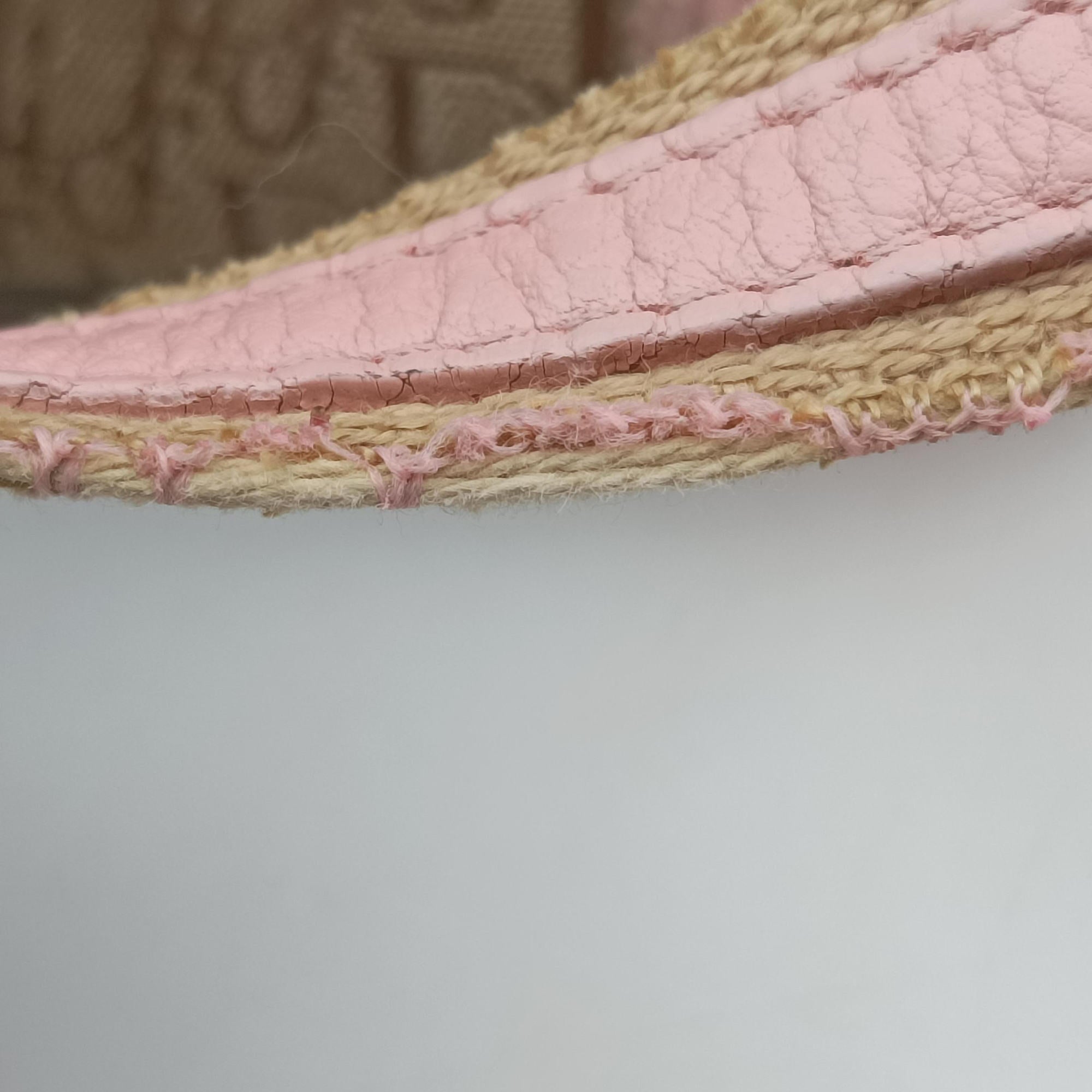 Pre-owned Christian Dior Street Chic  Pink×Beige Canvas x Leather  handbag | stylenewstar