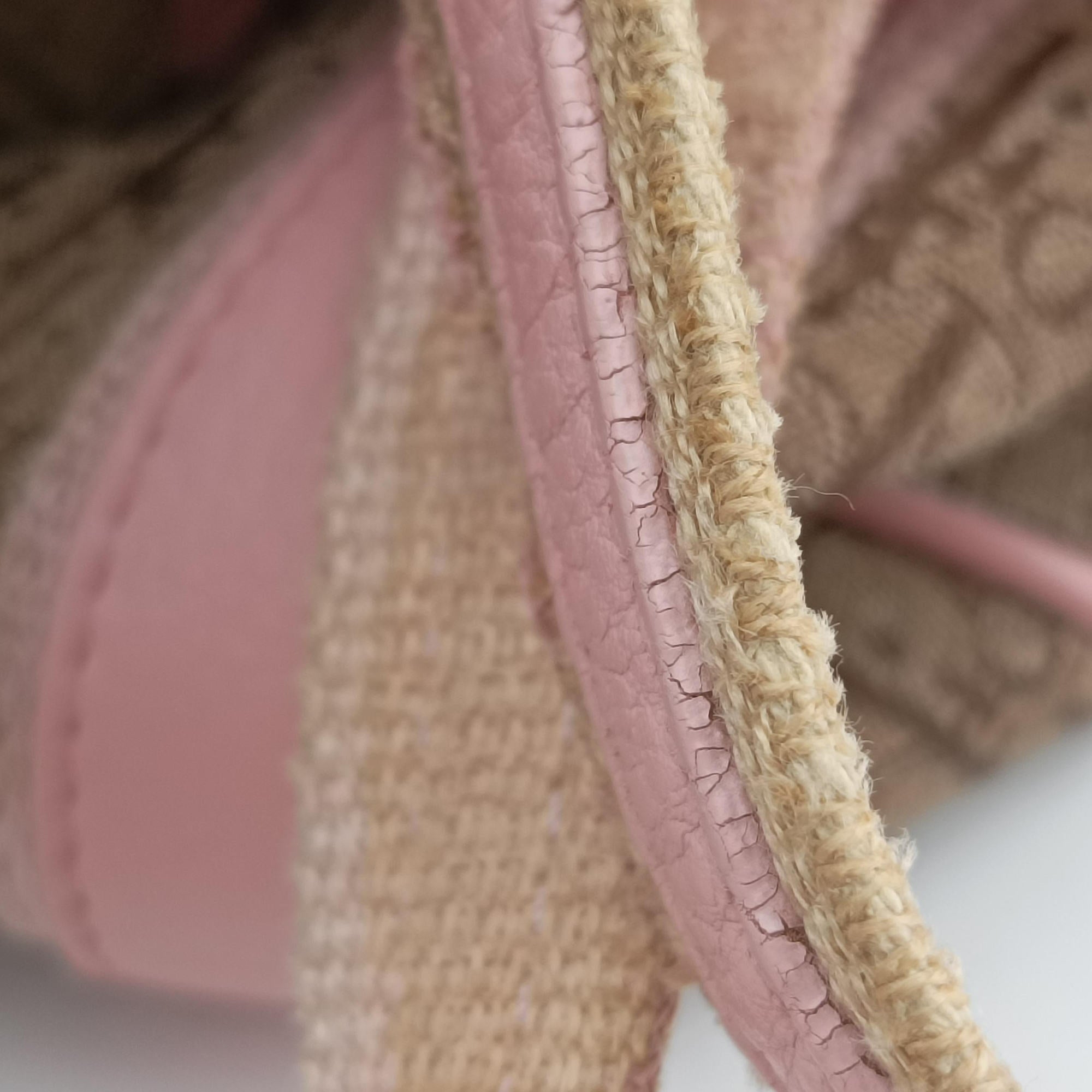Pre-owned Christian Dior Street Chic  Pink×Beige Canvas x Leather  handbag | stylenewstar