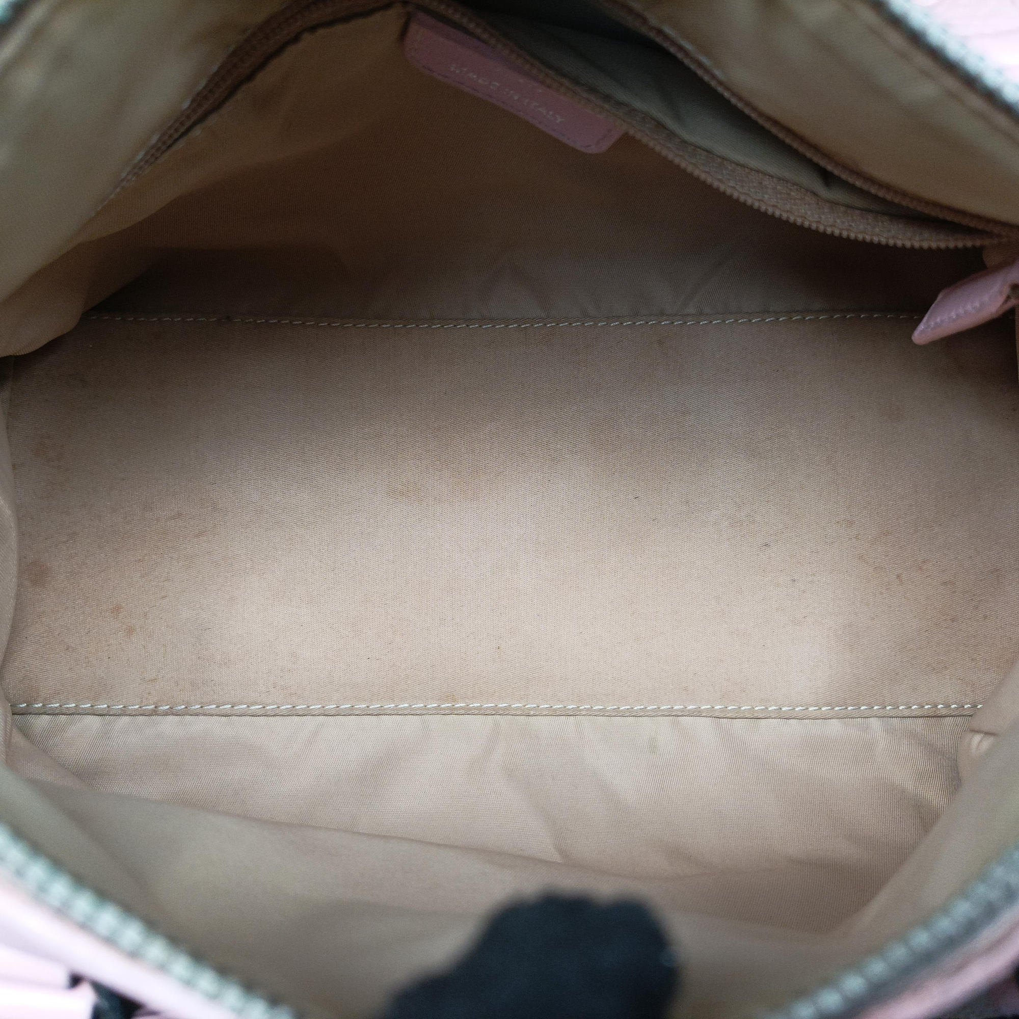 Pre-owned Christian Dior Street Chic  Pink×Beige Canvas x Leather  handbag | stylenewstar