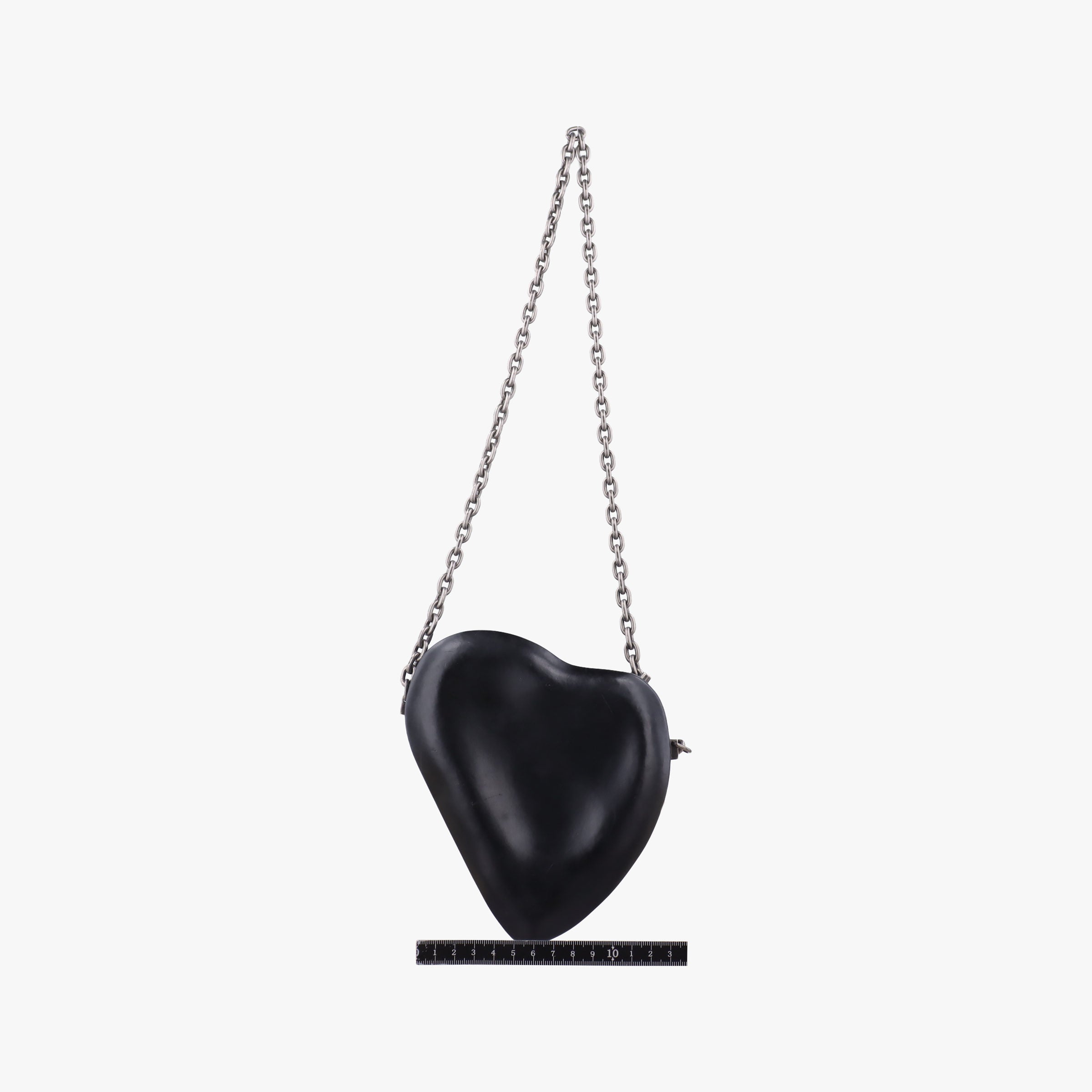 Pre-owned Yves Saint Laurent Love box heart Black Leather 564323 shoulderbag | stylenewstar