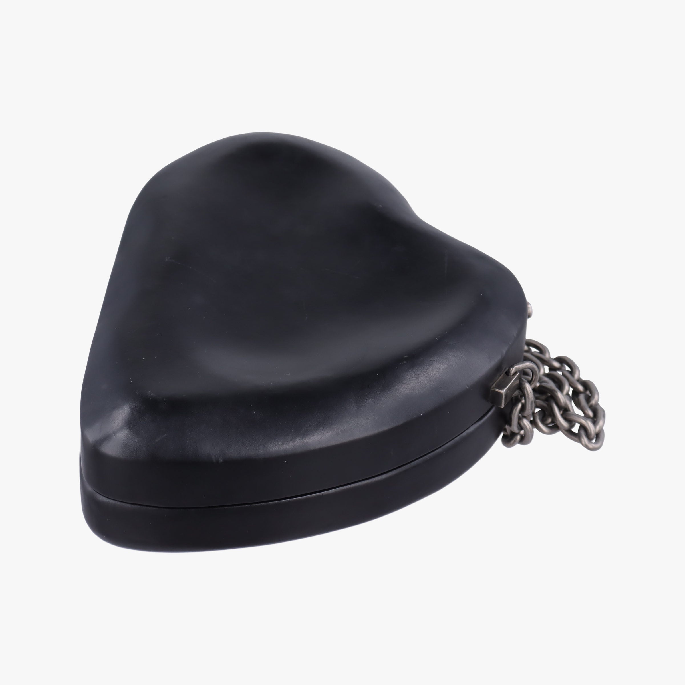 Pre-owned Yves Saint Laurent Love box heart Black Leather 564323 shoulderbag | stylenewstar