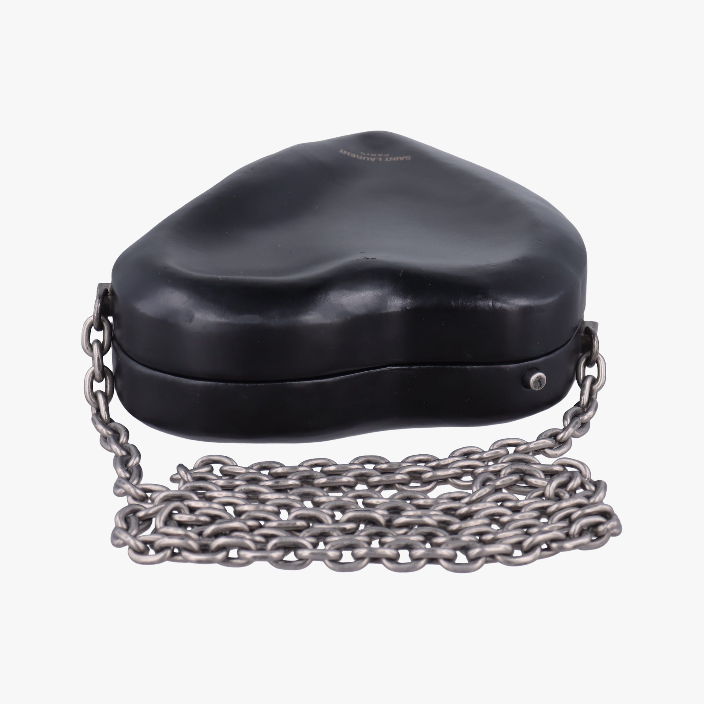 Pre-owned Yves Saint Laurent Love box heart Black Leather 564323 shoulderbag | stylenewstar