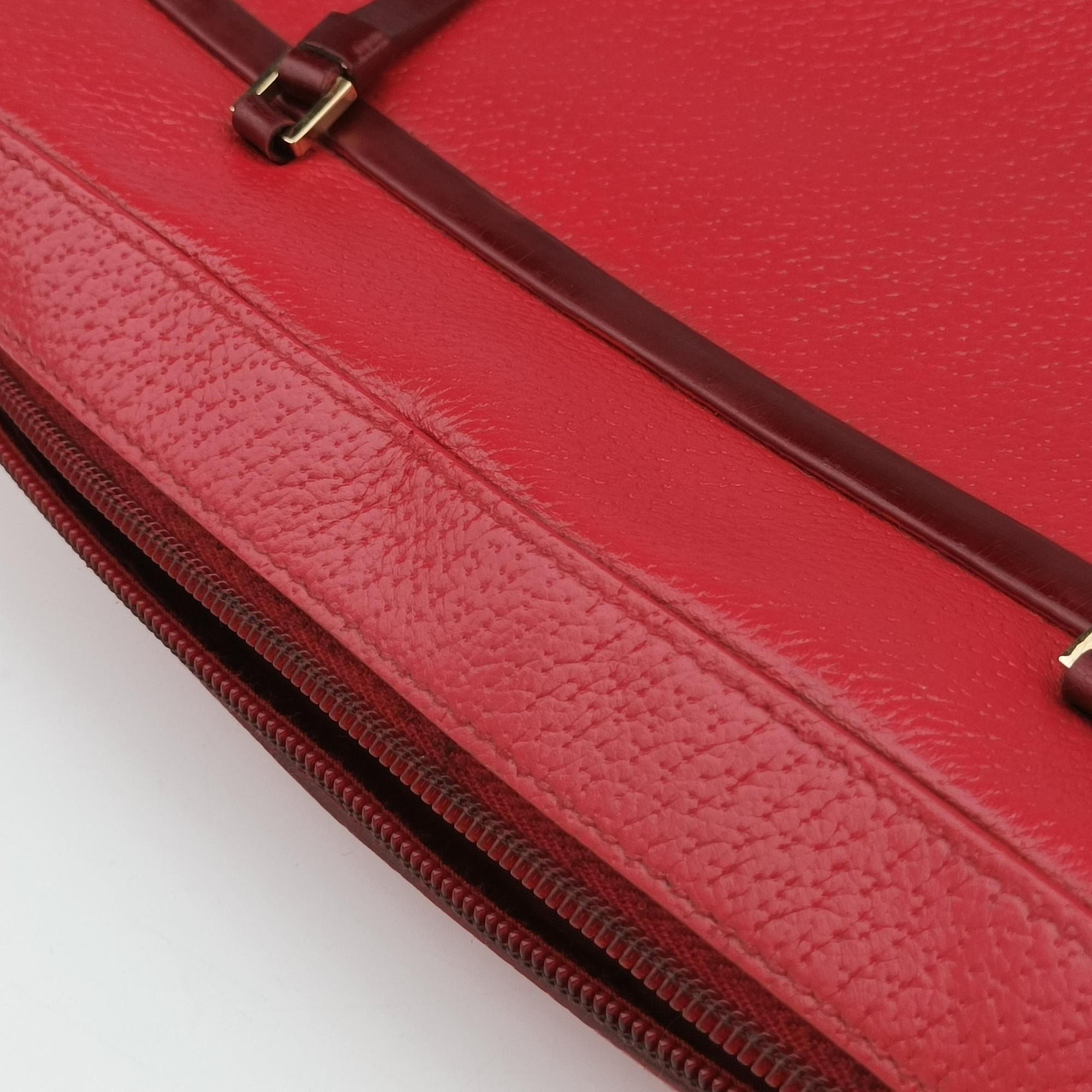 Pre-owned Christian Dior CD Logo Red Leather  handbag | stylenewstar