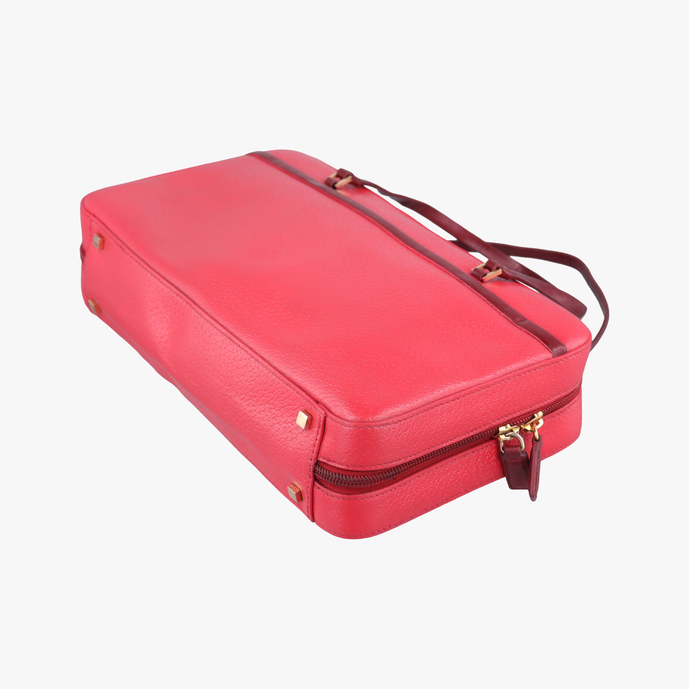 Pre-owned Christian Dior CD Logo Red Leather  handbag | stylenewstar