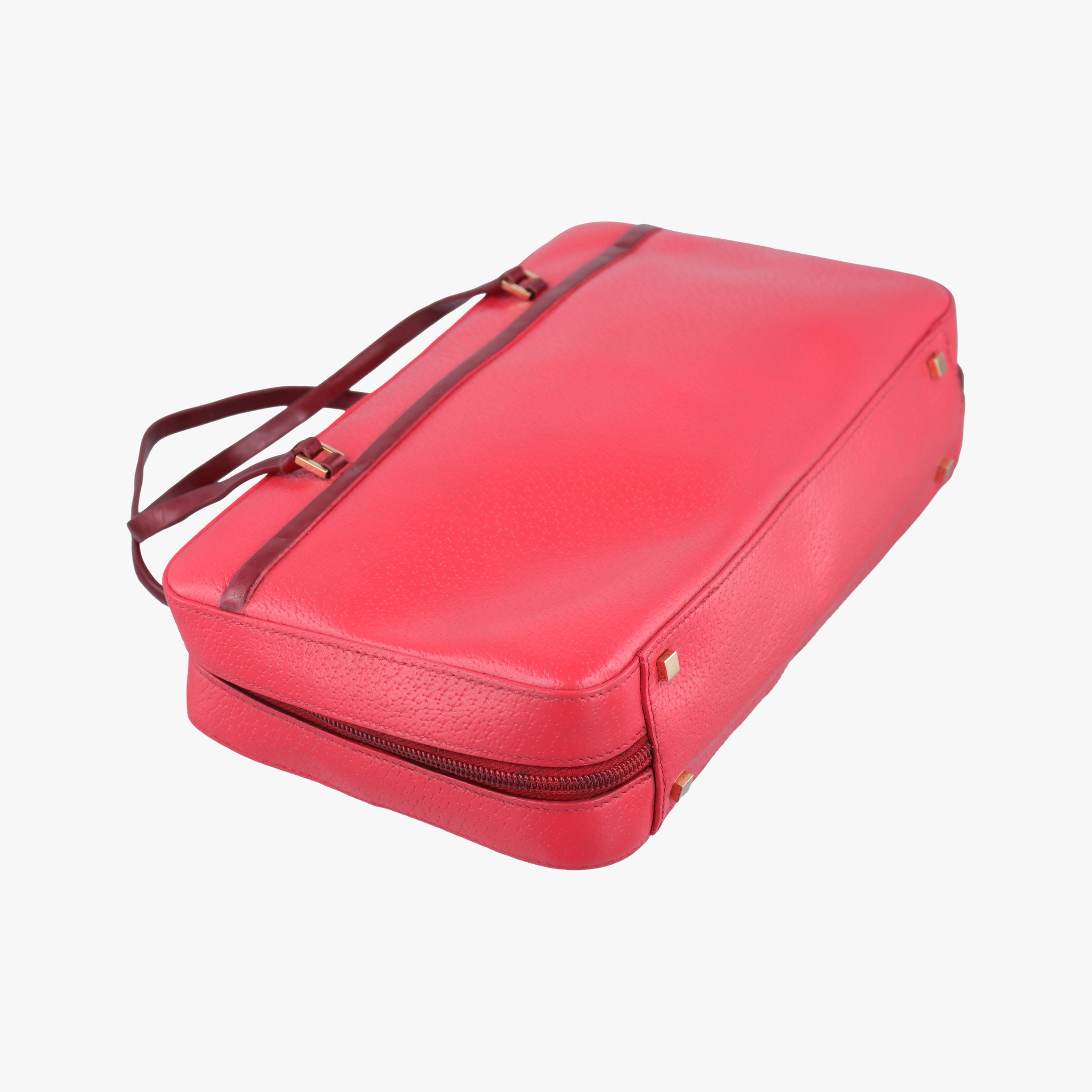Pre-owned Christian Dior CD Logo Red Leather  handbag | stylenewstar