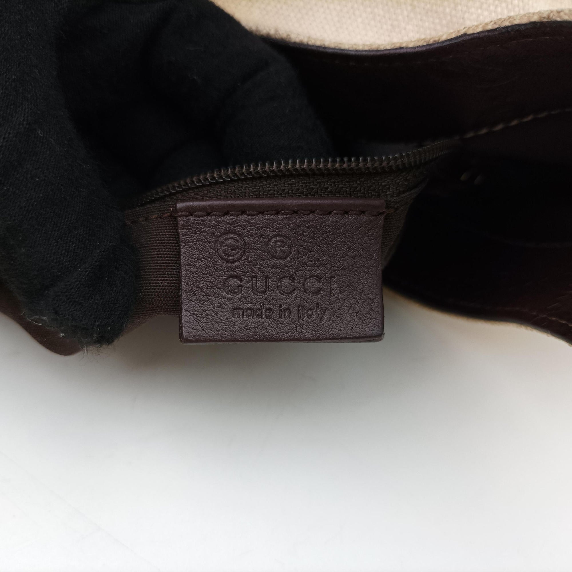 Pre-owned Gucci Guccissima Beige x brown Leather×Canvas 257265 shoulderbag | stylenewstar