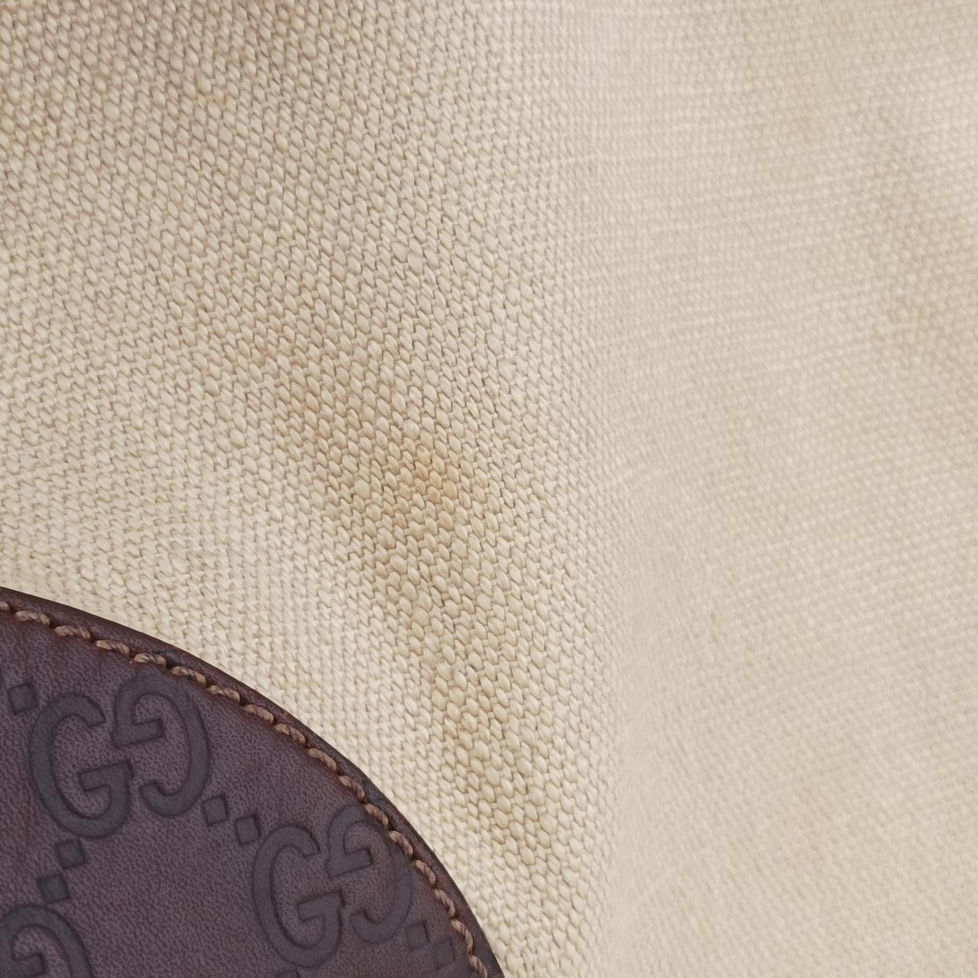 Pre-owned Gucci Guccissima Beige x brown Leather×Canvas 257265 shoulderbag | stylenewstar