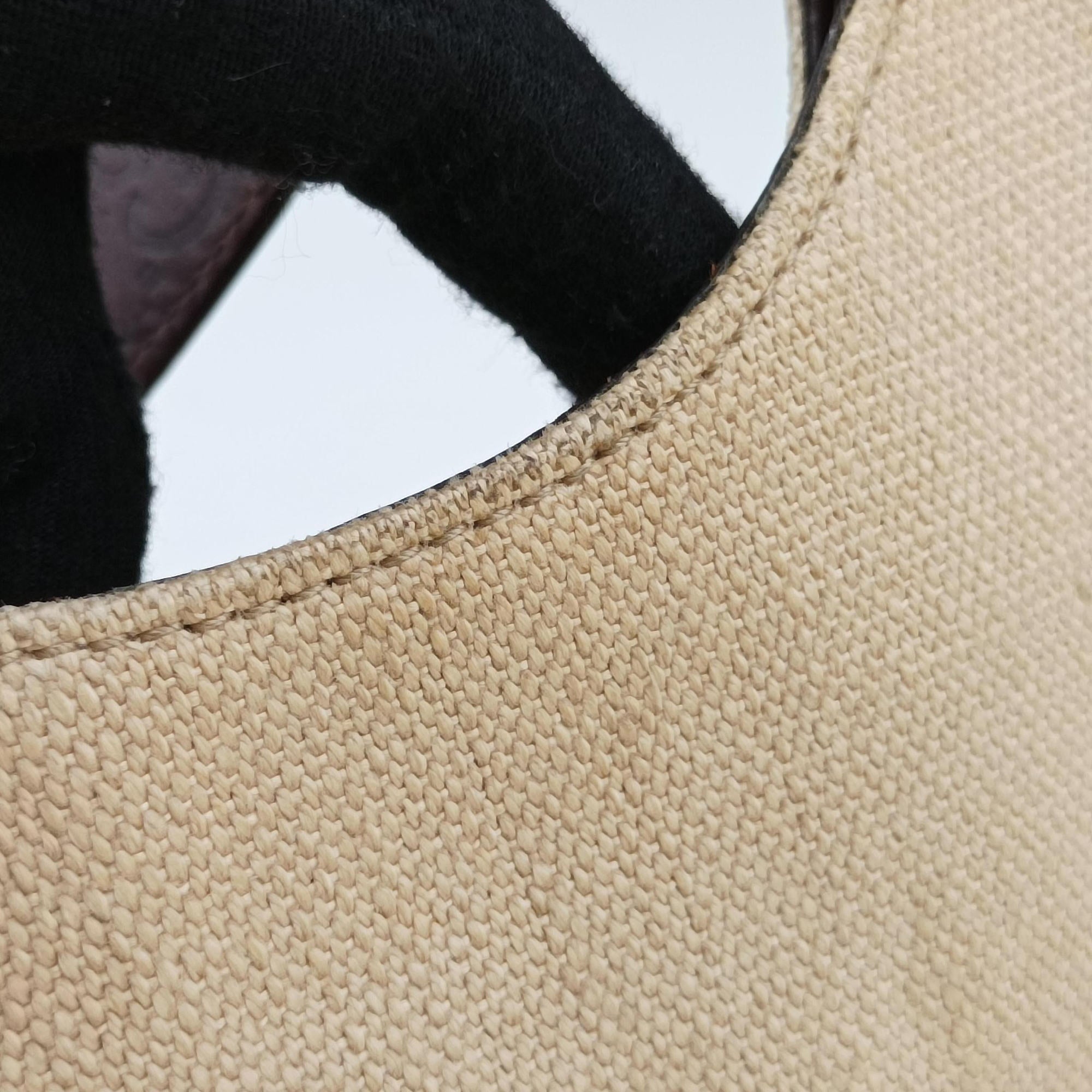 Pre-owned Gucci Guccissima Beige x brown Leather×Canvas 257265 shoulderbag | stylenewstar