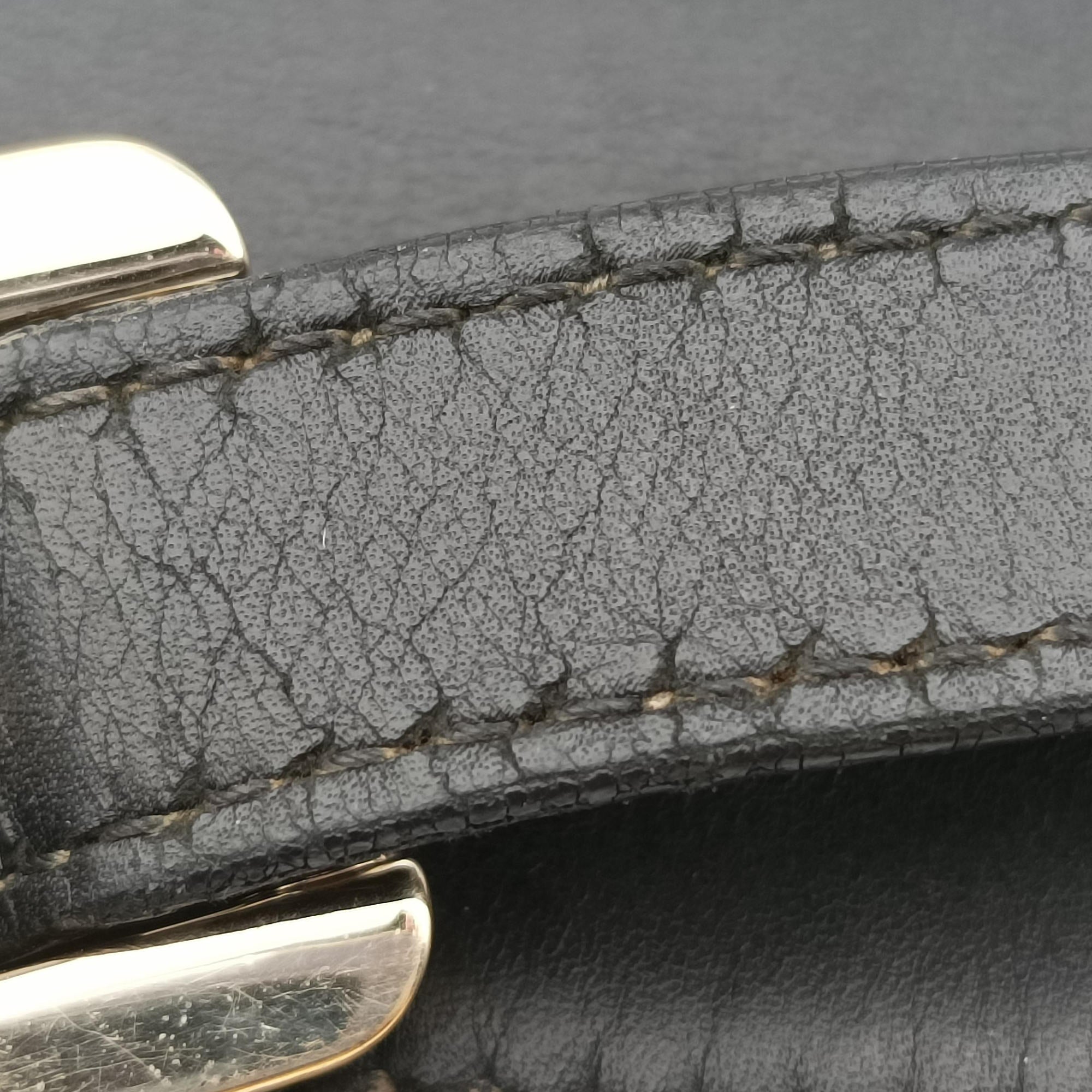 Pre-owned Gucci Crest Ivory × Black Leather×Canvas 141446 shoulderbag | stylenewstar