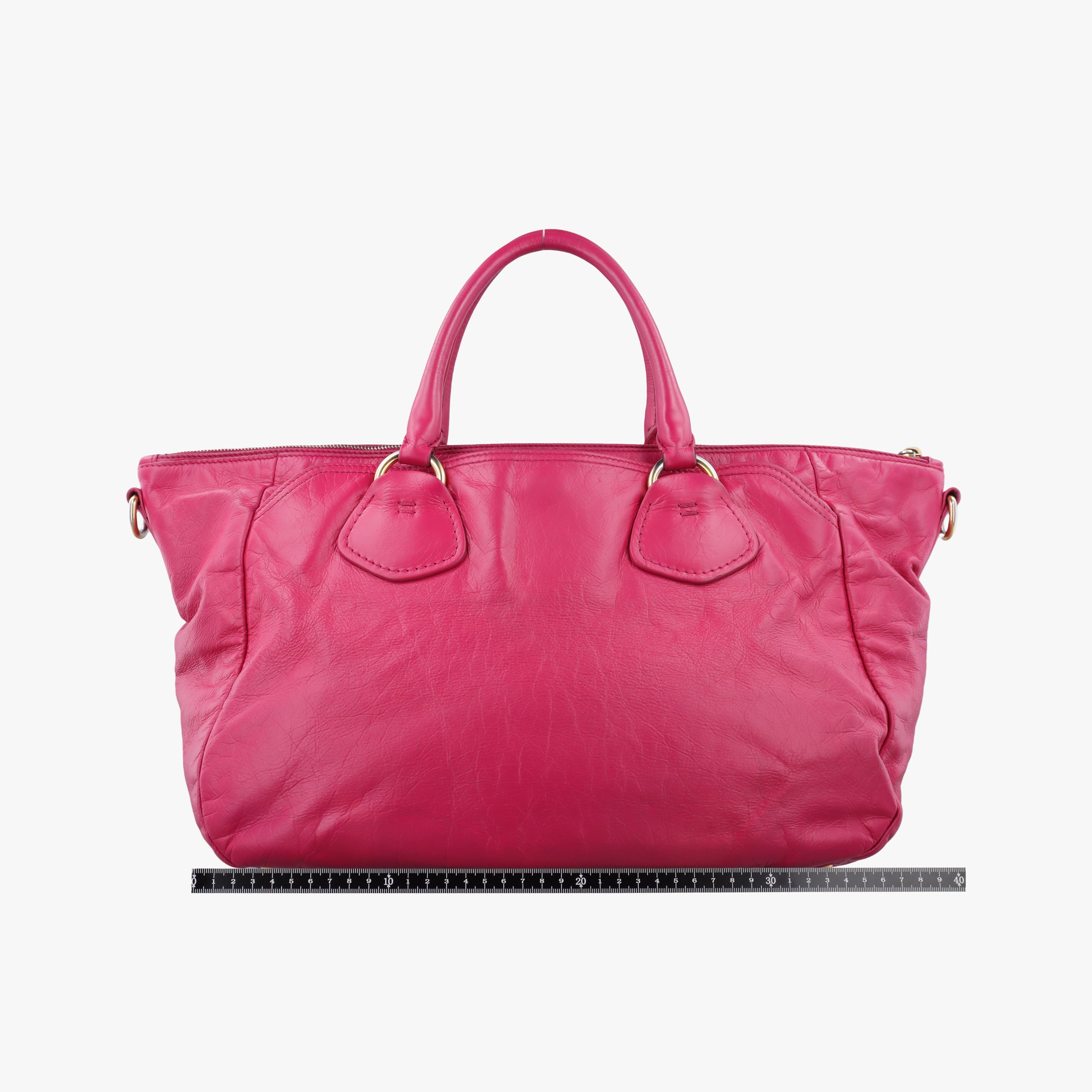 Vintage Prada Triangle Logo Plate Rose Leather  handbag | stylenewstar
