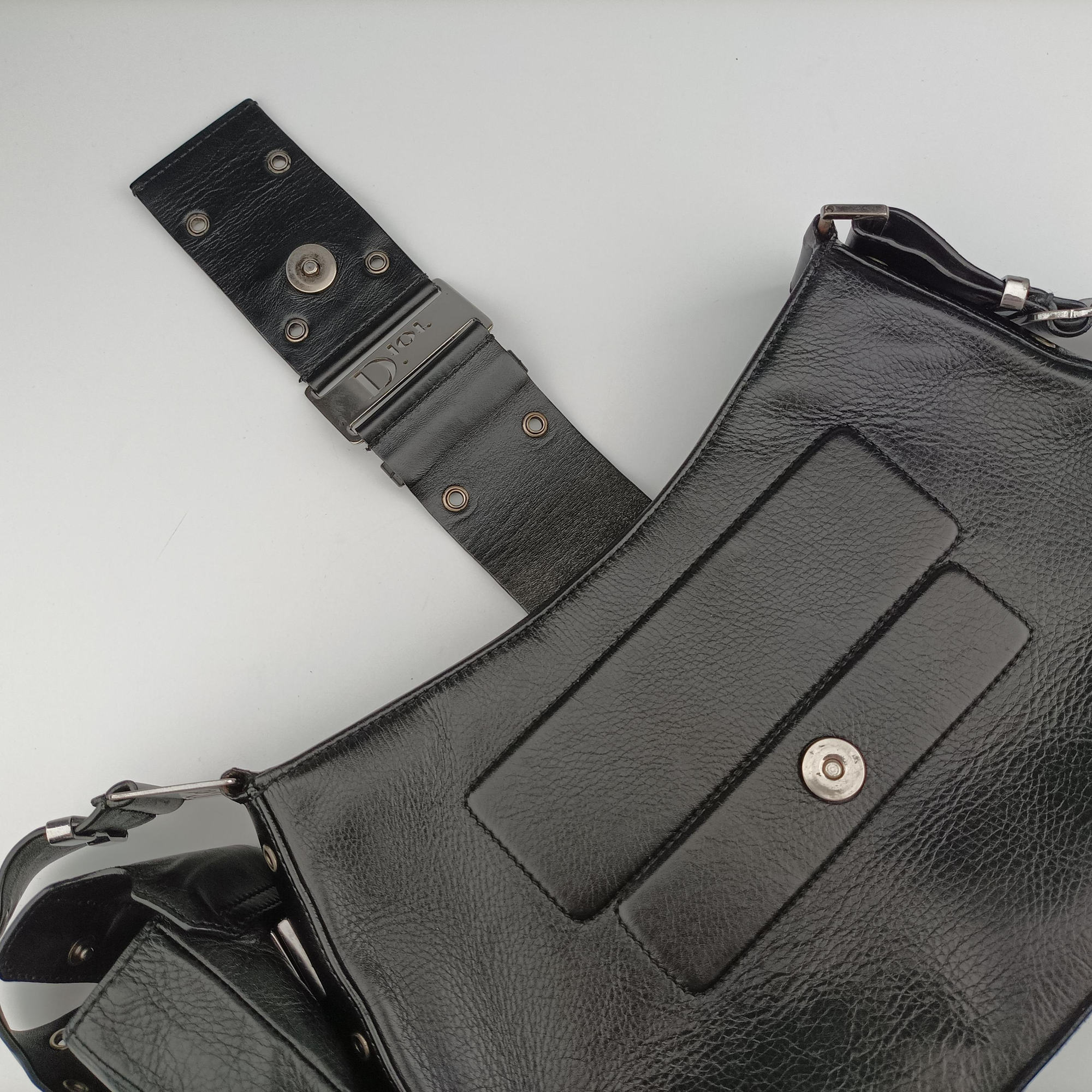 Pre-owned Christian Dior Street Chic Columbus Black Leather  shoulderbag | stylenewstar