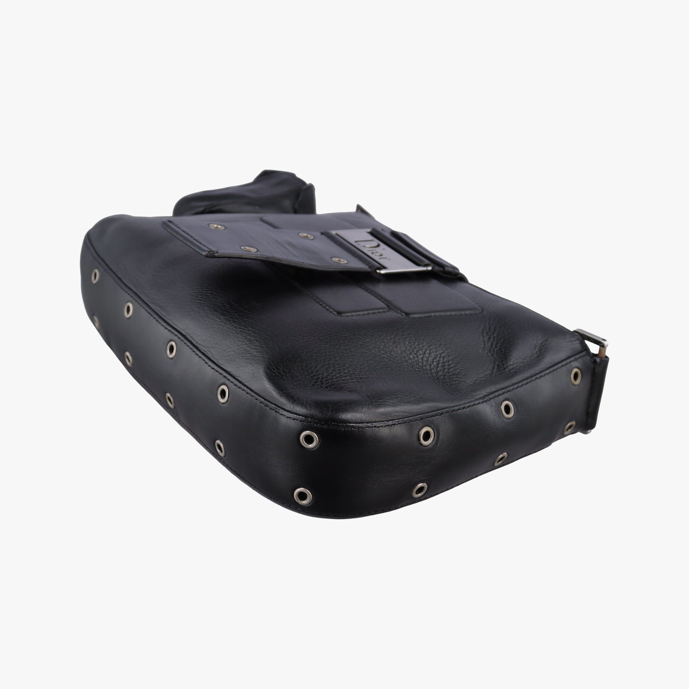 Pre-owned Christian Dior Street Chic Columbus Black Leather  shoulderbag | stylenewstar