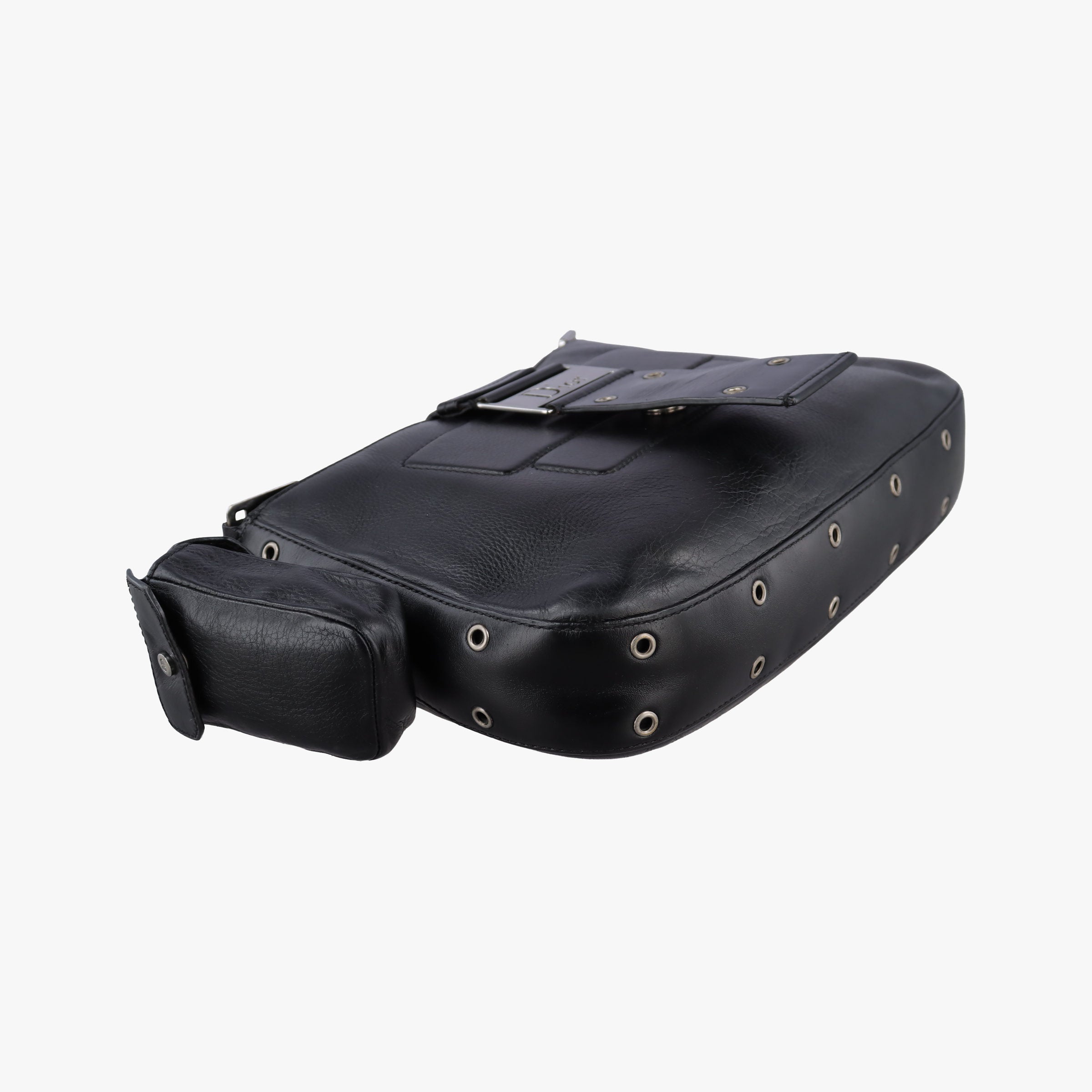 Pre-owned Christian Dior Street Chic Columbus Black Leather  shoulderbag | stylenewstar