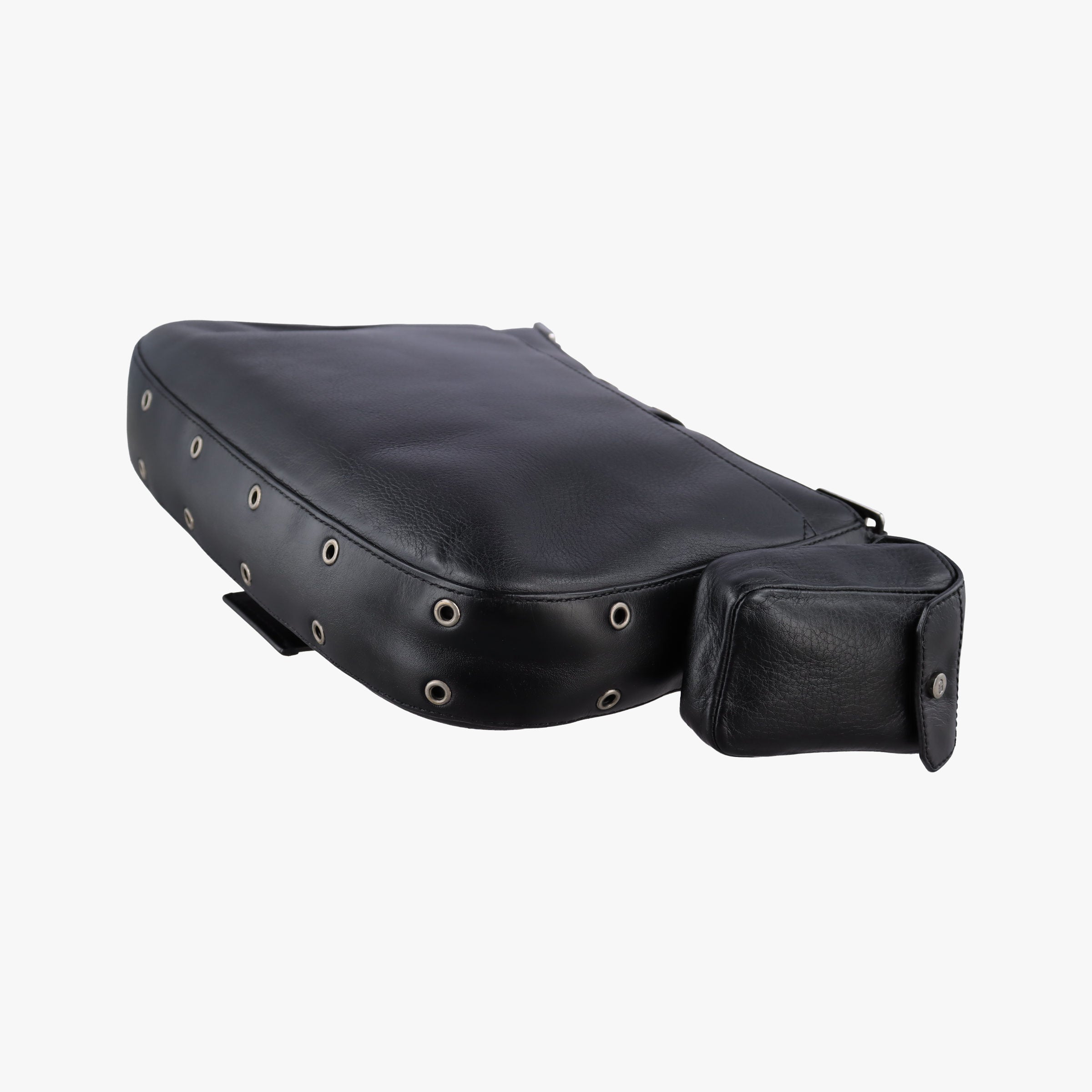 Pre-owned Christian Dior Street Chic Columbus Black Leather  shoulderbag | stylenewstar