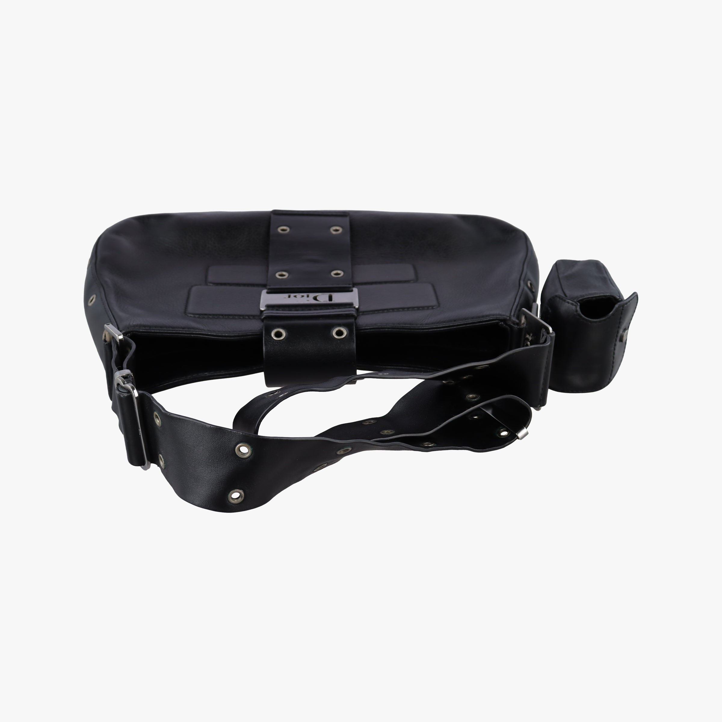 Pre-owned Christian Dior Street Chic Columbus Black Leather  shoulderbag | stylenewstar