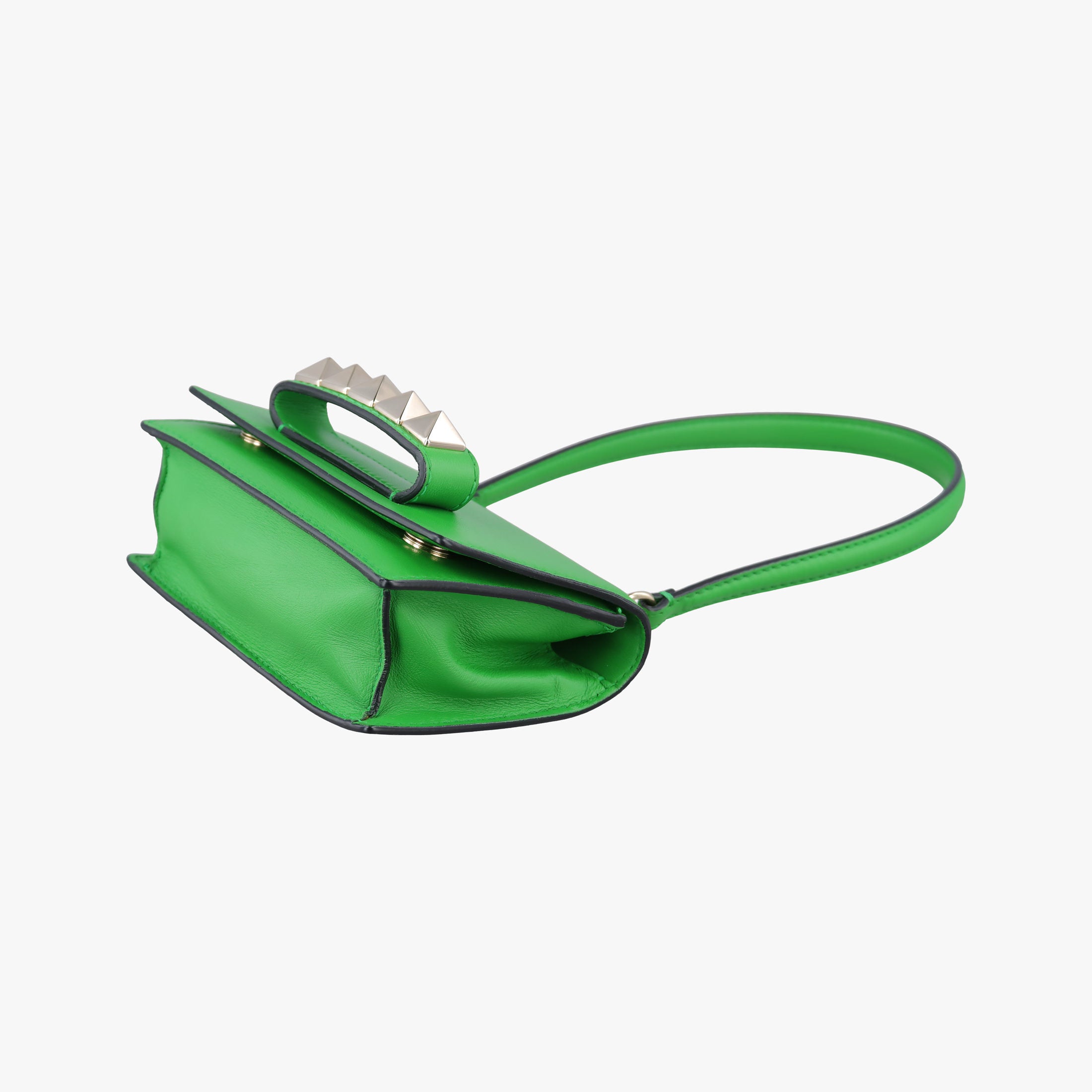 Pre-owned Valentino Rockstud Va Va Voom Green Leather  shoulderbag | stylenewstar