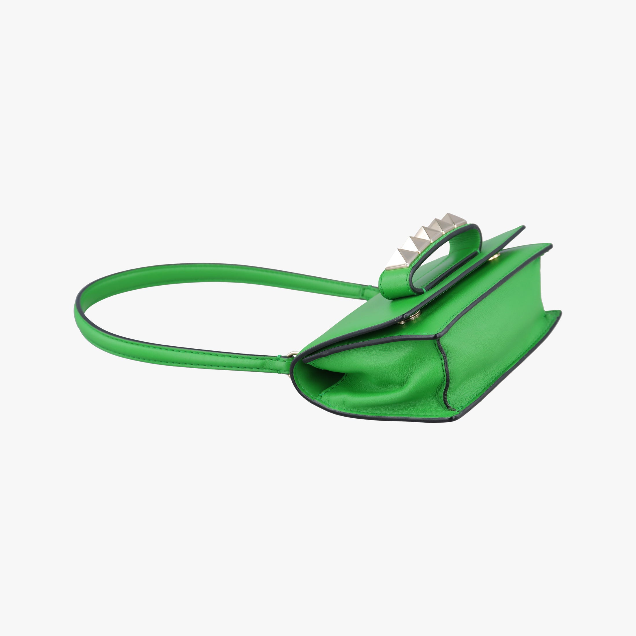 Pre-owned Valentino Rockstud Va Va Voom Green Leather  shoulderbag | stylenewstar