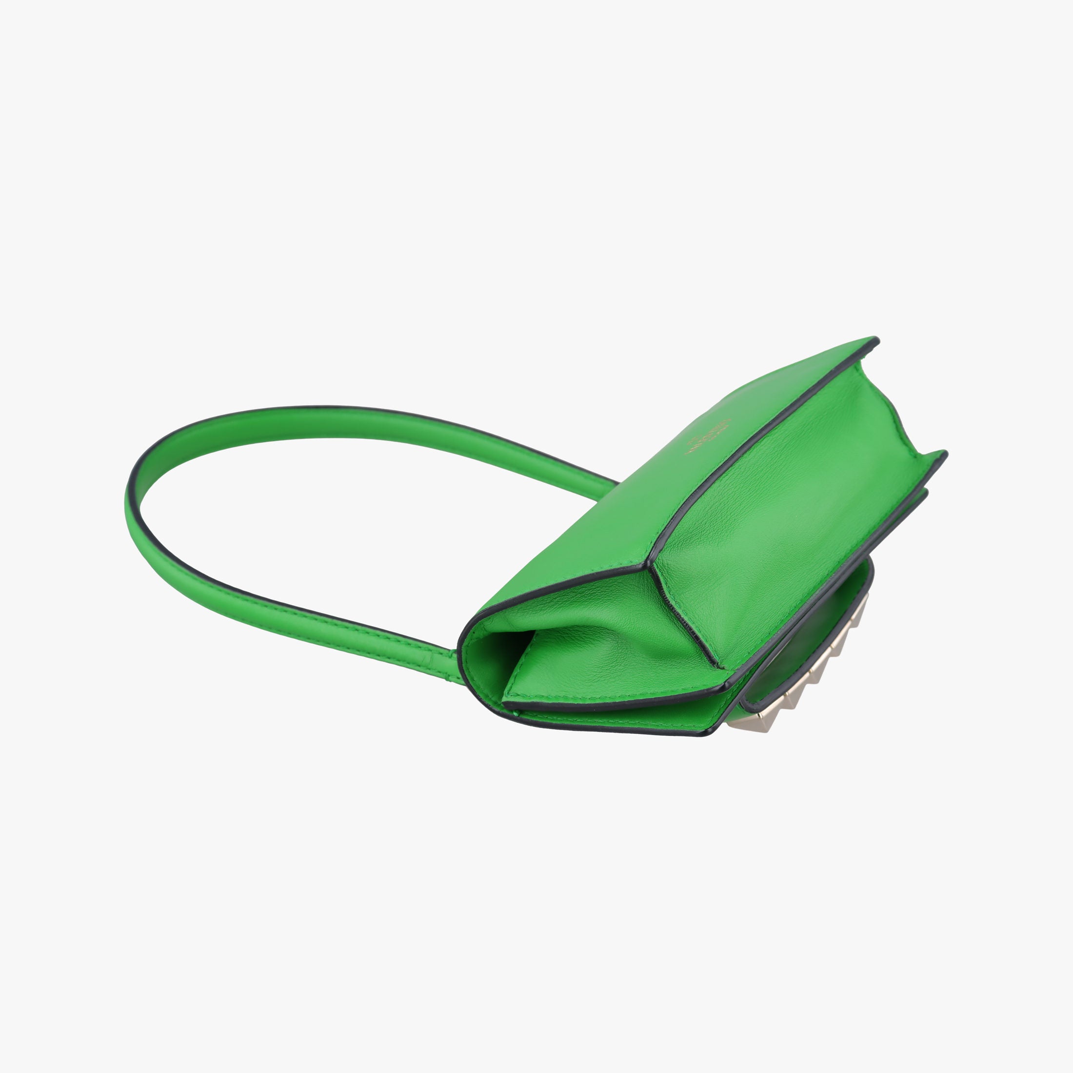 Pre-owned Valentino Rockstud Va Va Voom Green Leather  shoulderbag | stylenewstar
