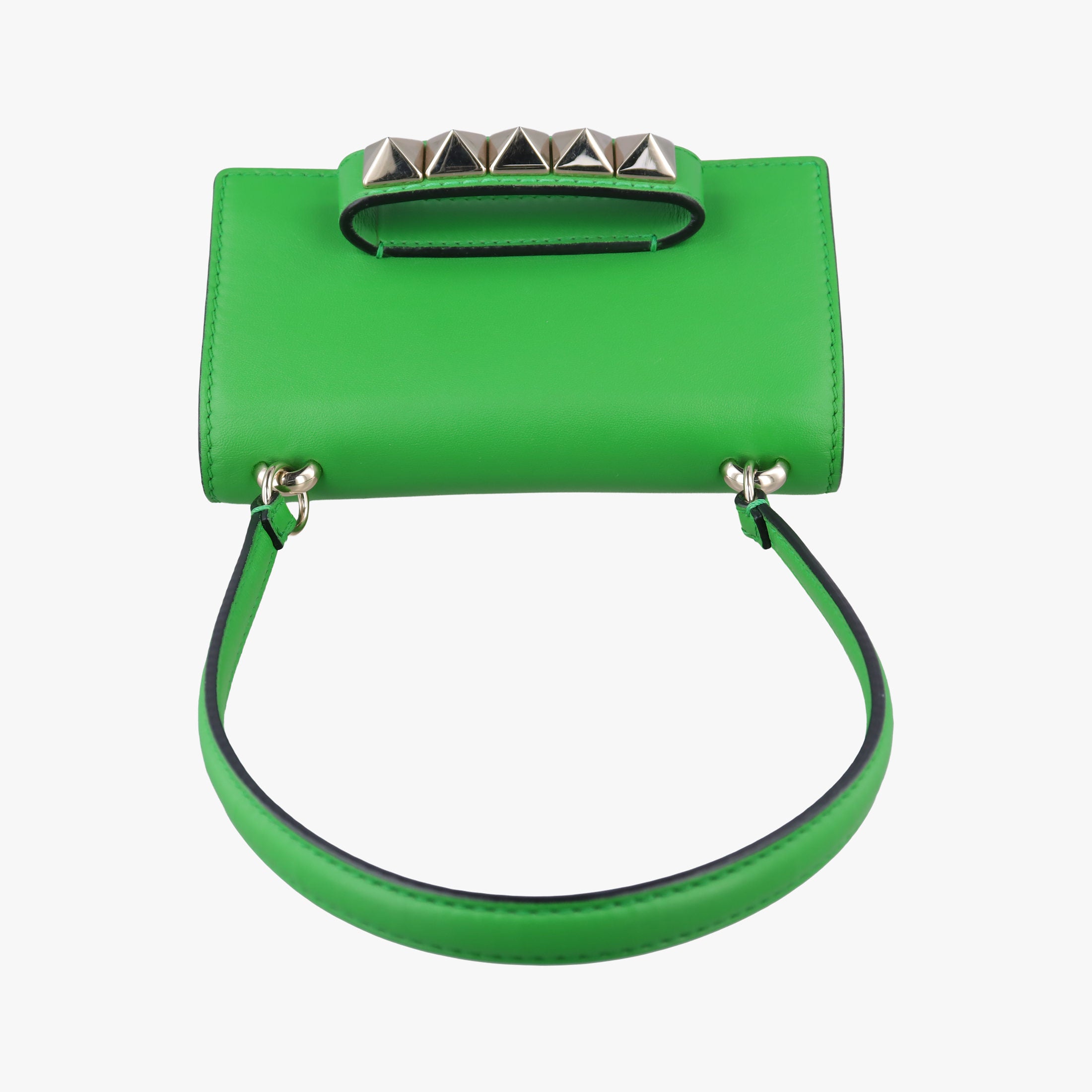 Pre-owned Valentino Rockstud Va Va Voom Green Leather  shoulderbag | stylenewstar
