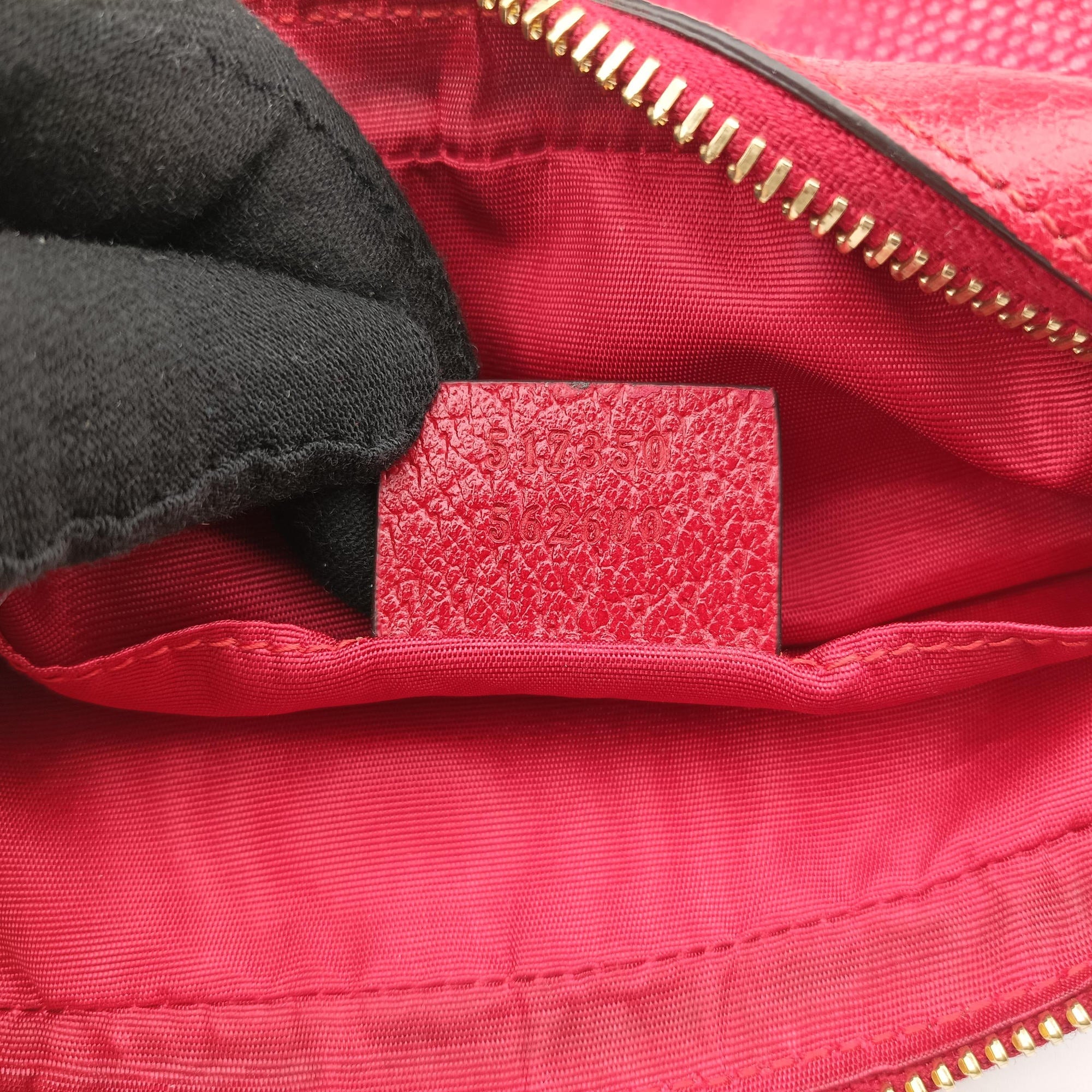 Secondhand Gucci OPHIDIA  Red × Navy × Ivory Canvas × Leather 517350 shoulderbag | stylenewstar