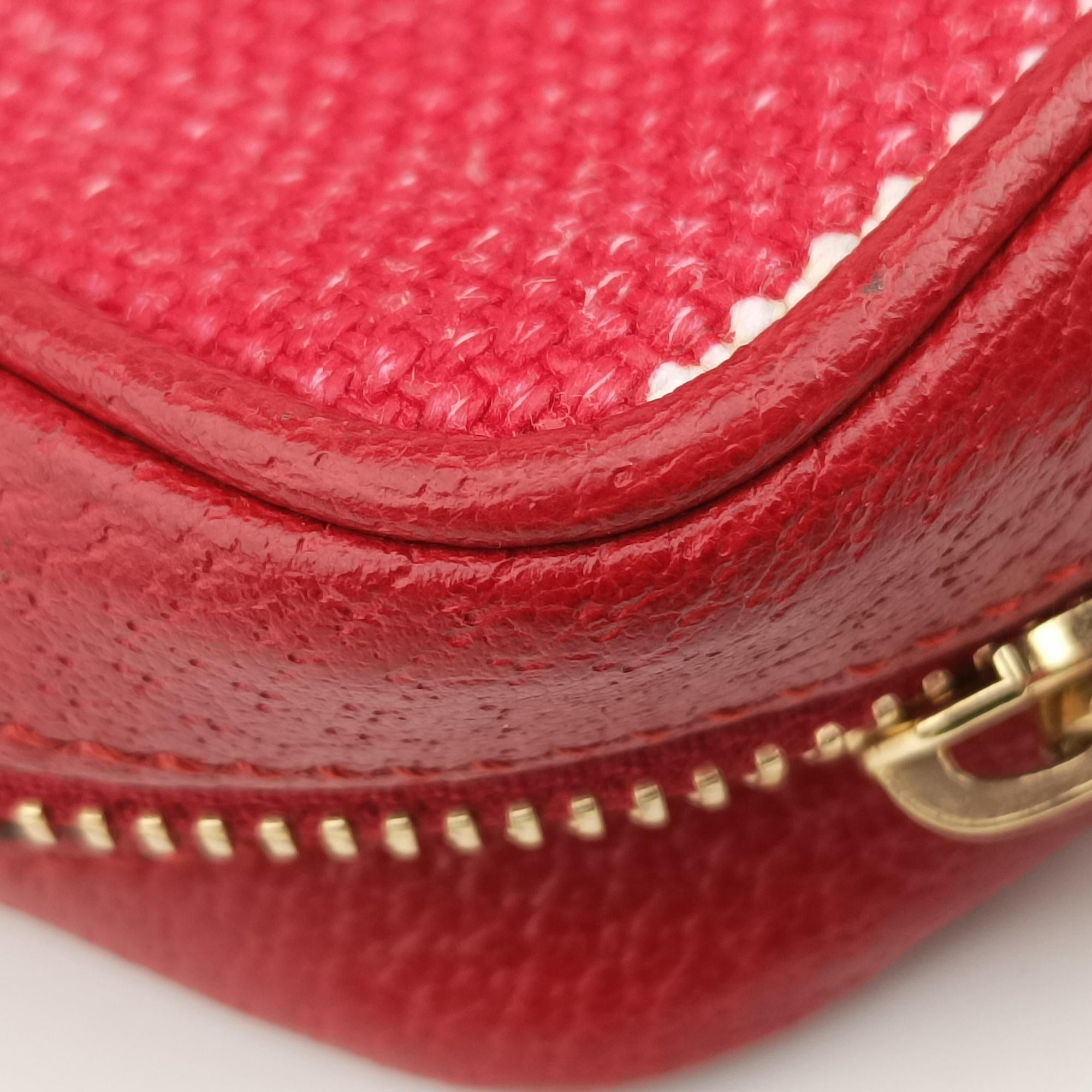 Secondhand Gucci OPHIDIA  Red × Navy × Ivory Canvas × Leather 517350 shoulderbag | stylenewstar