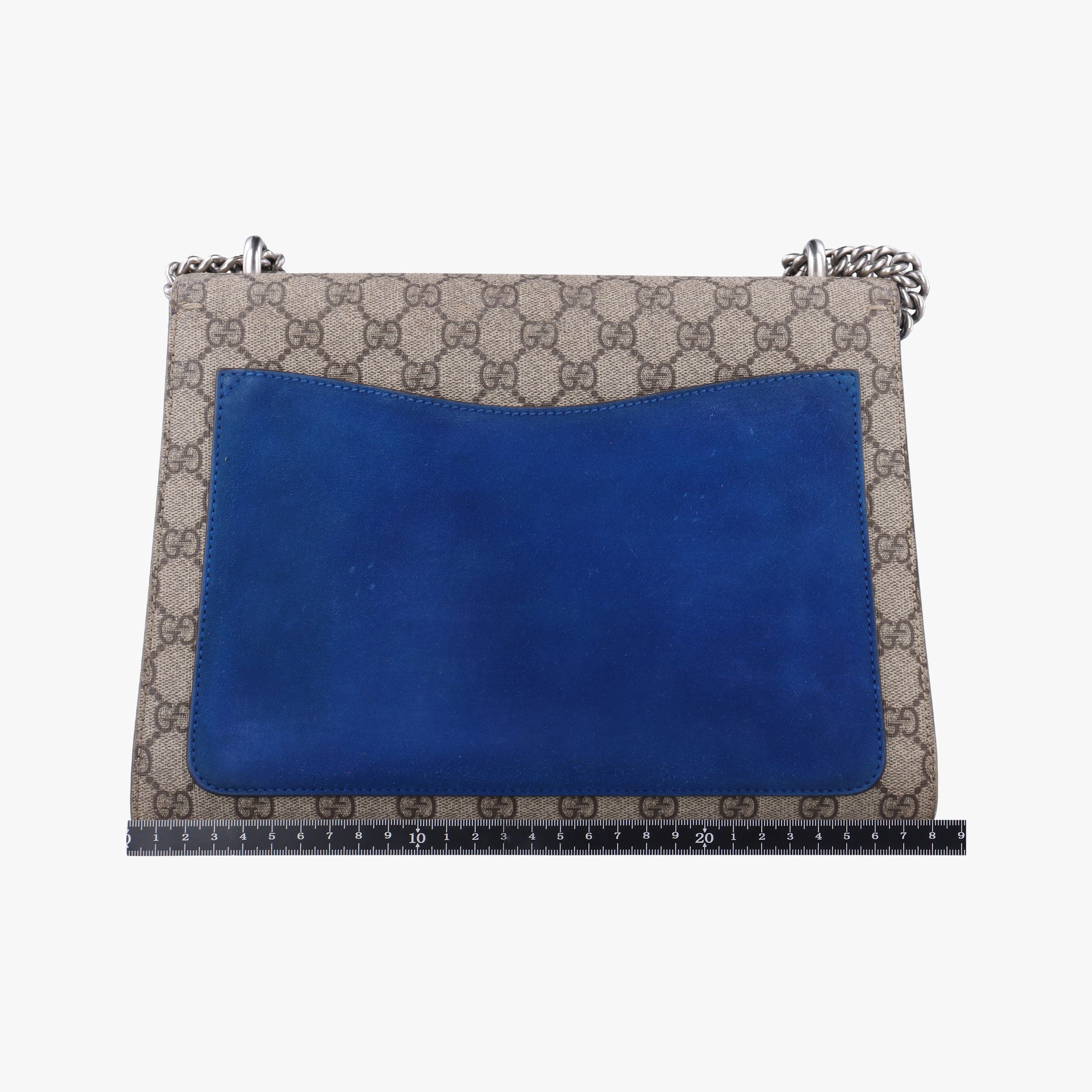 Pre-owned Gucci Dionysus beige×blue PVC coated canvas × suede 403348 shoulderbag | stylenewstar