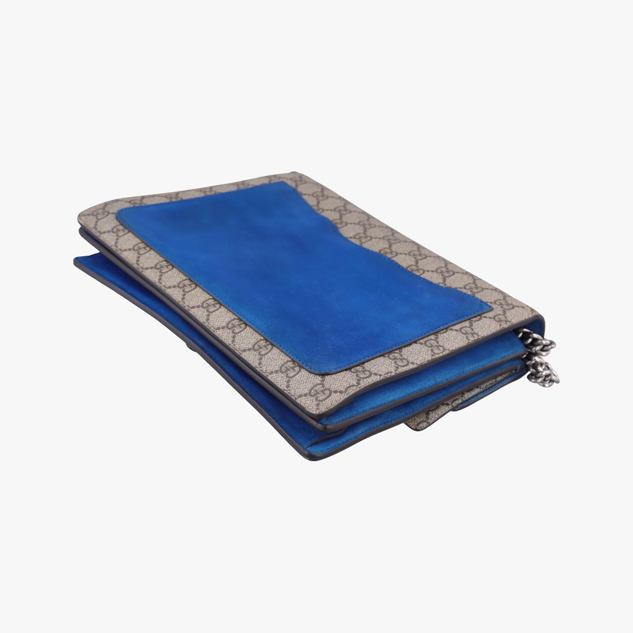 Pre-owned Gucci Dionysus beige×blue PVC coated canvas × suede 403348 shoulderbag | stylenewstar
