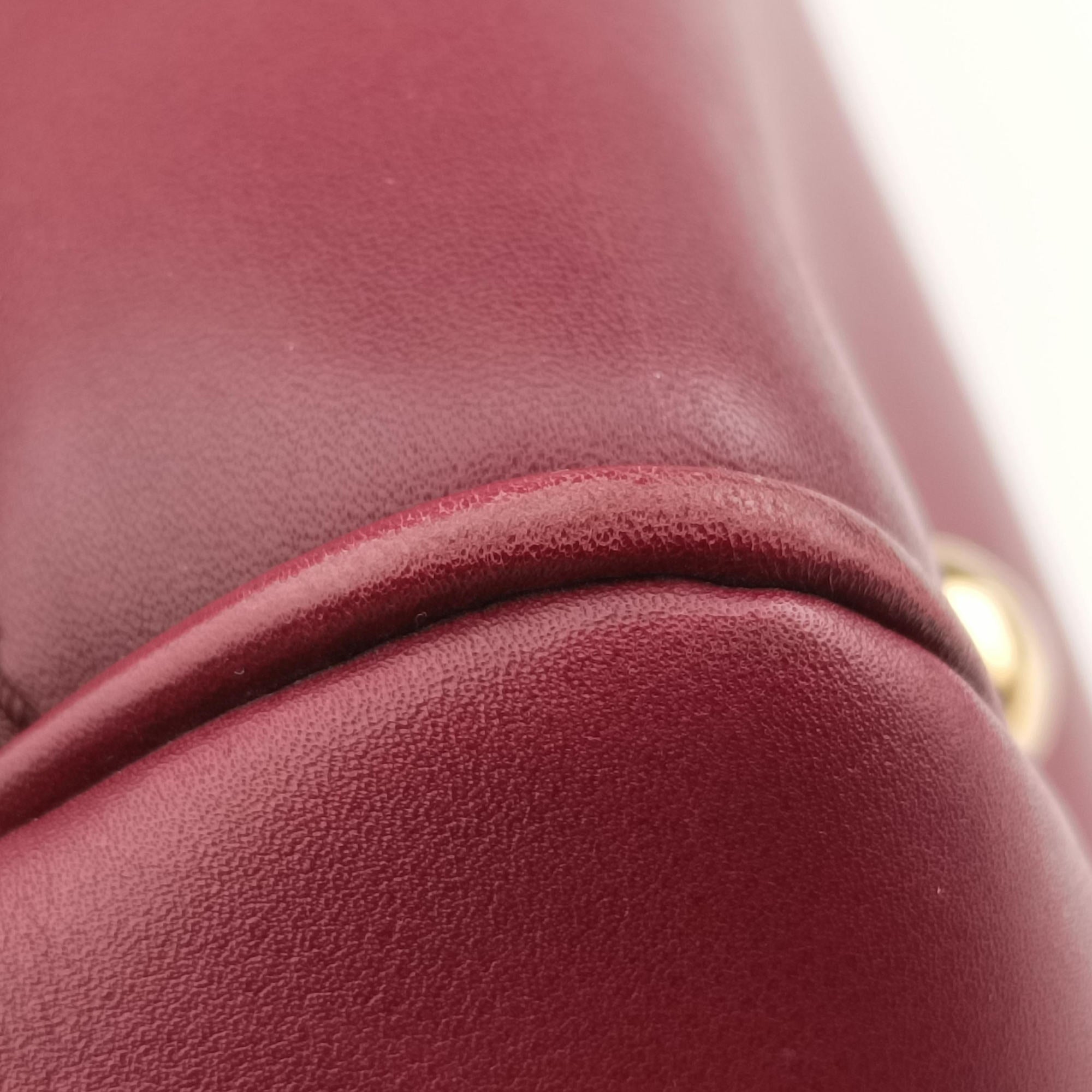 Pre-owned Gucci horse bit Red Leather 296900 handbag | stylenewstar