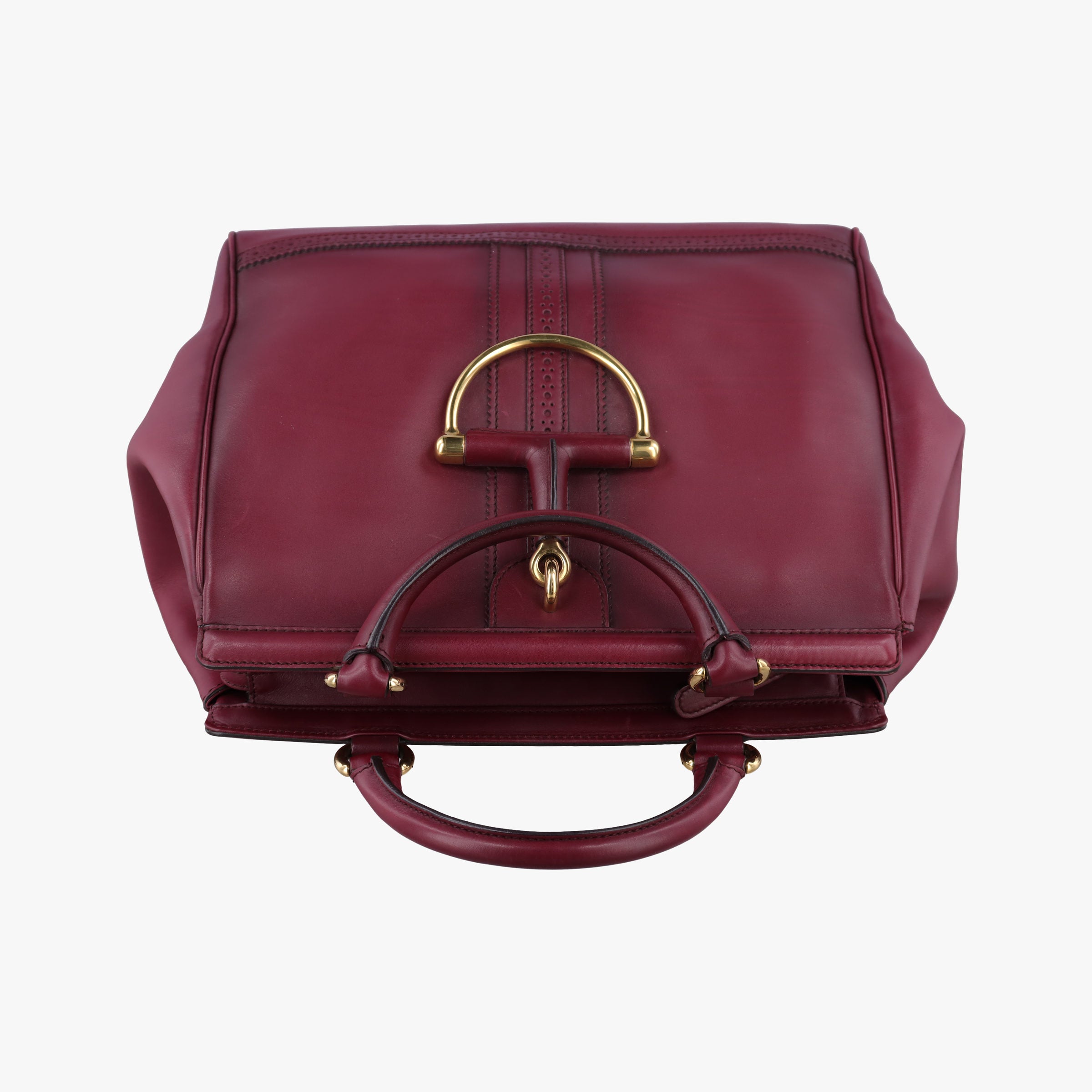 Pre-owned Gucci horse bit Red Leather 296900 handbag | stylenewstar