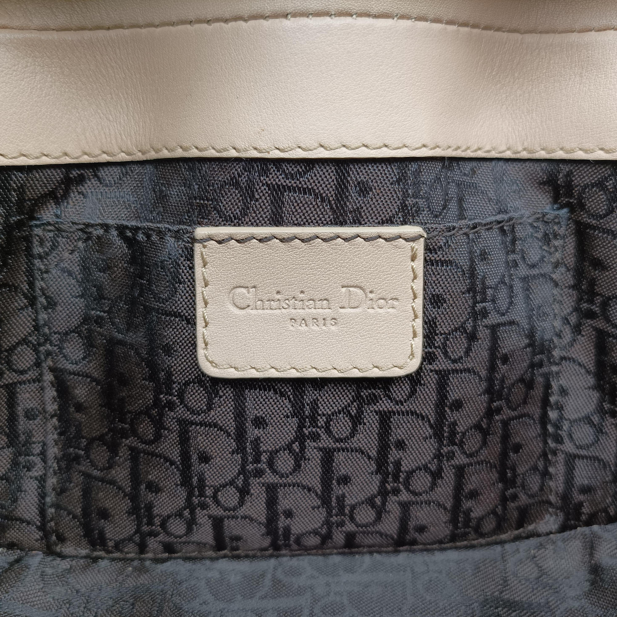 Pre-owned Christian Dior Admit It Beige Suede×Leather  shoulderbag | stylenewstar