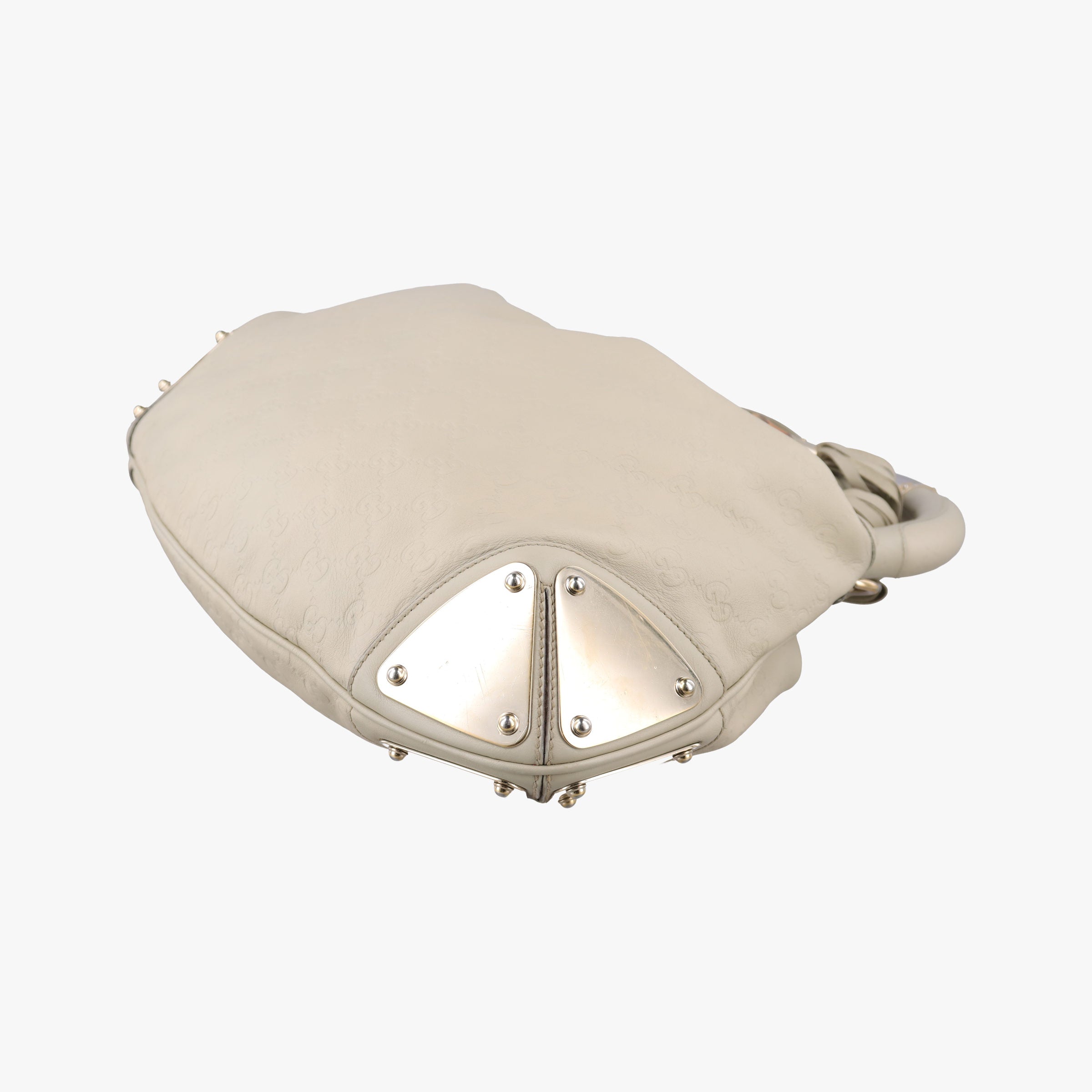Pre-owned Gucci Indy Hobo White Leather 177139 shoulderbag | stylenewstar