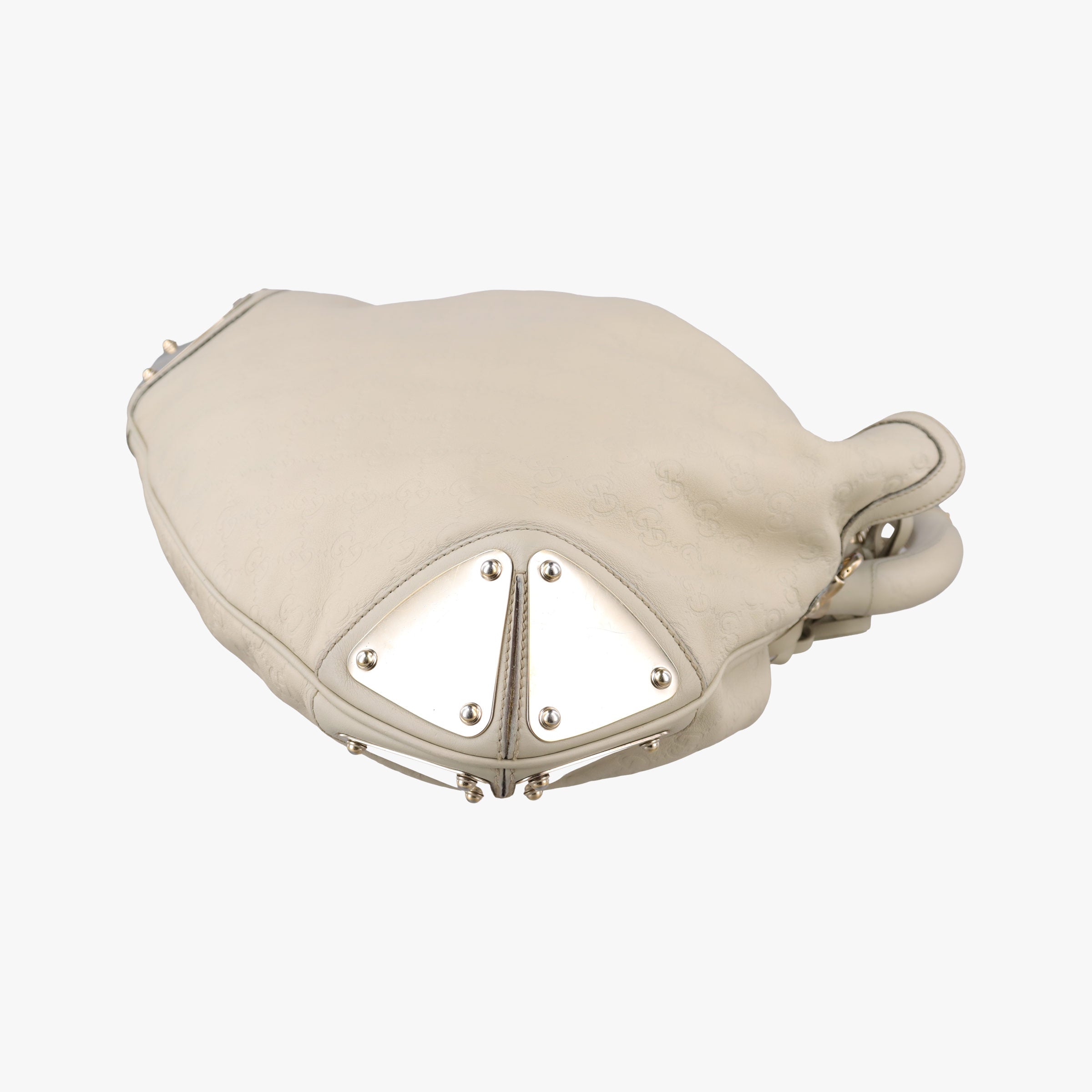 Pre-owned Gucci Indy Hobo White Leather 177139 shoulderbag | stylenewstar