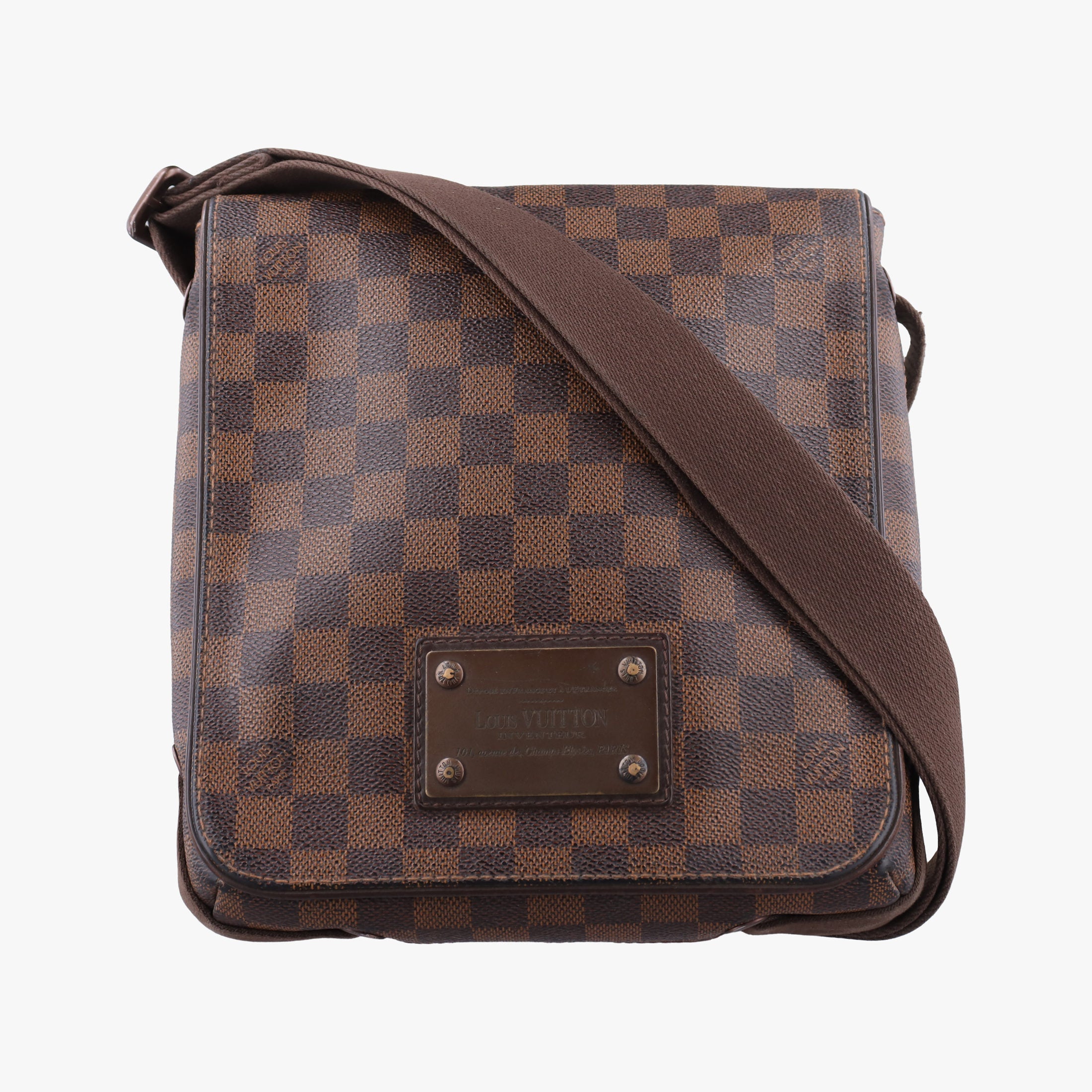 Pre-owned Louis Vuitton BROOKLYN PM EBENE Damier Canvas N51210 shoulderbag | stylenewstar