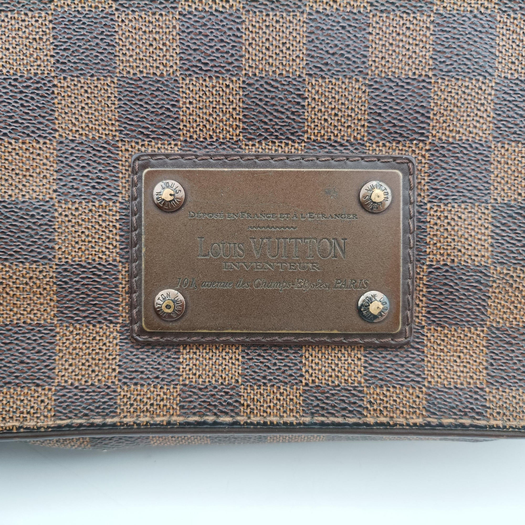 Pre-owned Louis Vuitton BROOKLYN PM EBENE Damier Canvas N51210 shoulderbag | stylenewstar