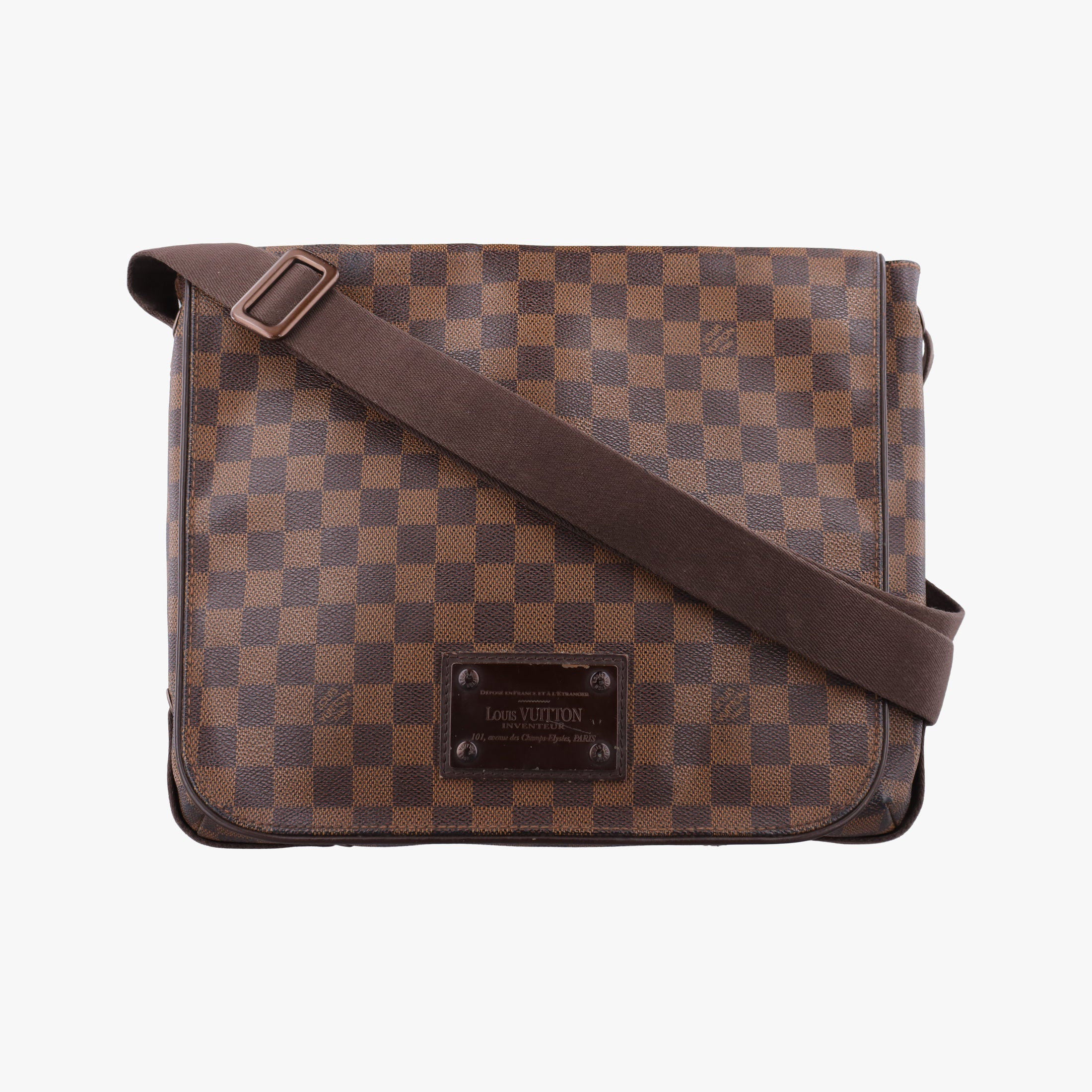 Pre-owned Louis Vuitton BROOKLYN MM EBENE Damier Canvas N51211 shoulderbag | stylenewstar
