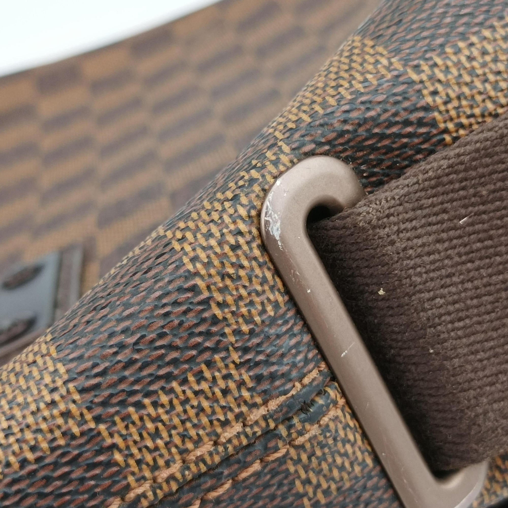 Pre-owned Louis Vuitton BROOKLYN MM EBENE Damier Canvas N51211 shoulderbag | stylenewstar