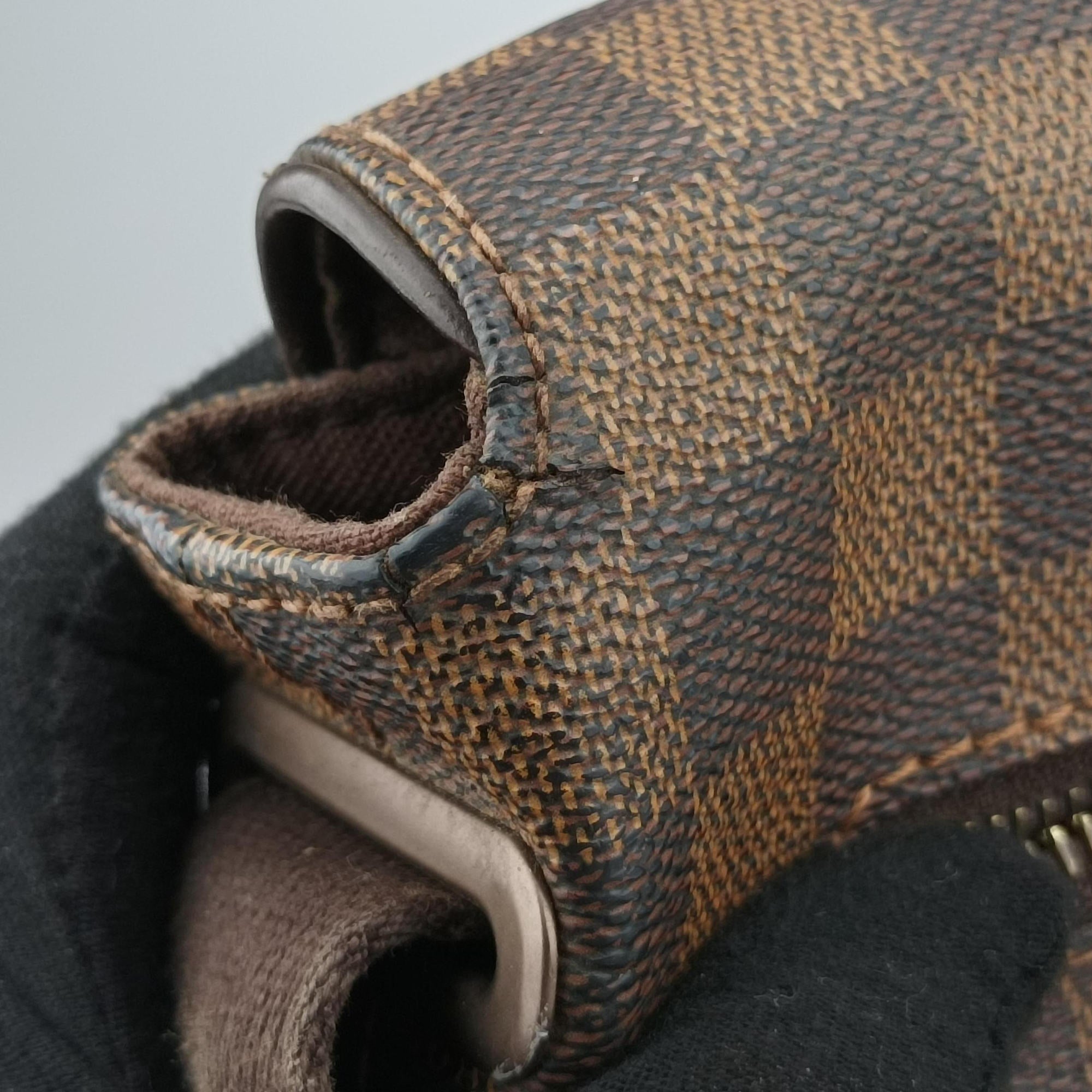 Pre-owned Louis Vuitton BROOKLYN MM EBENE Damier Canvas N51211 shoulderbag | stylenewstar
