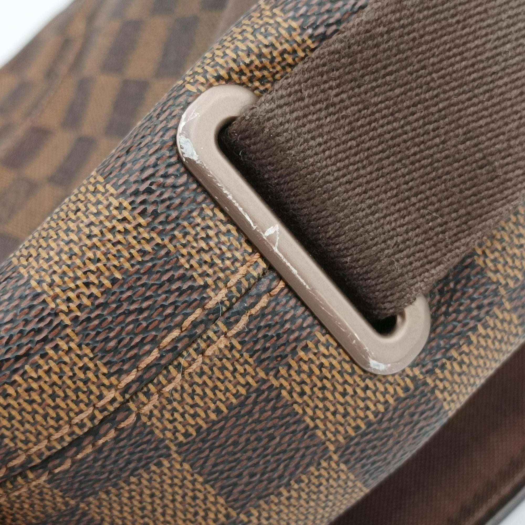 Pre-owned Louis Vuitton BROOKLYN MM EBENE Damier Canvas N51211 shoulderbag | stylenewstar