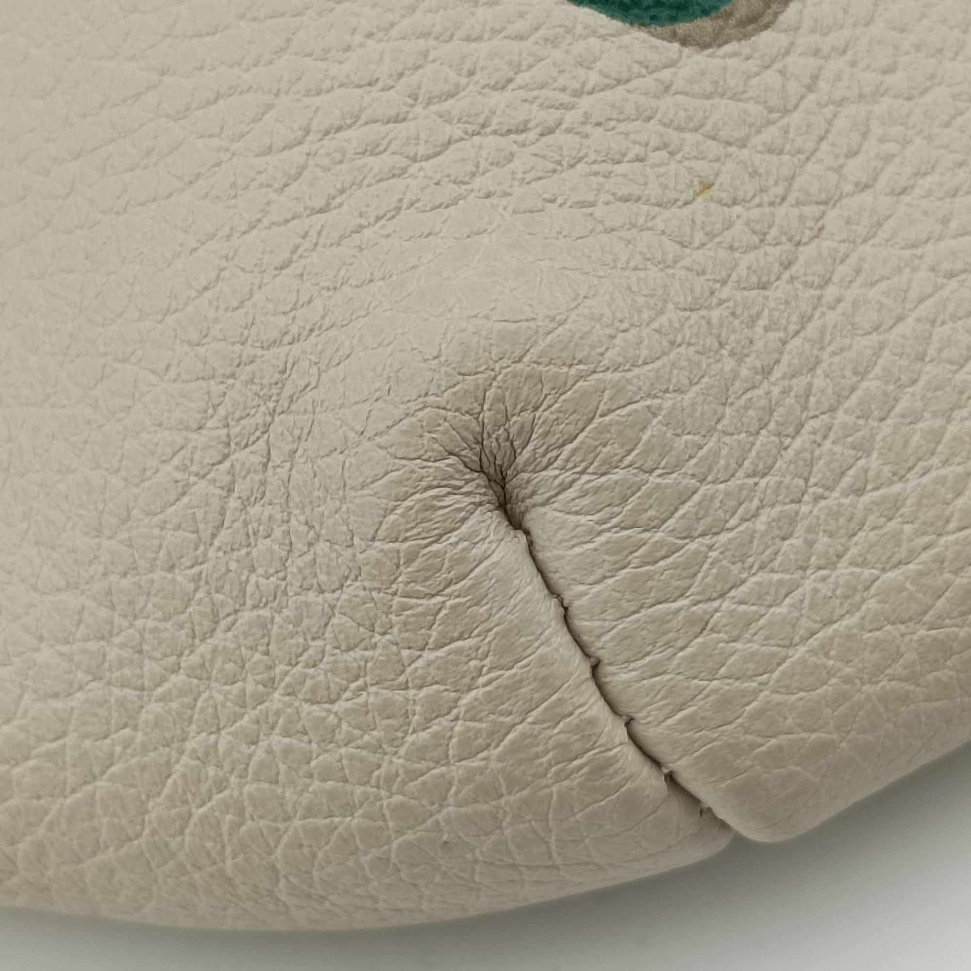 Pre-owned Gucci Gucci Print White Leather 527792 bum bag/waist bag | stylenewstar