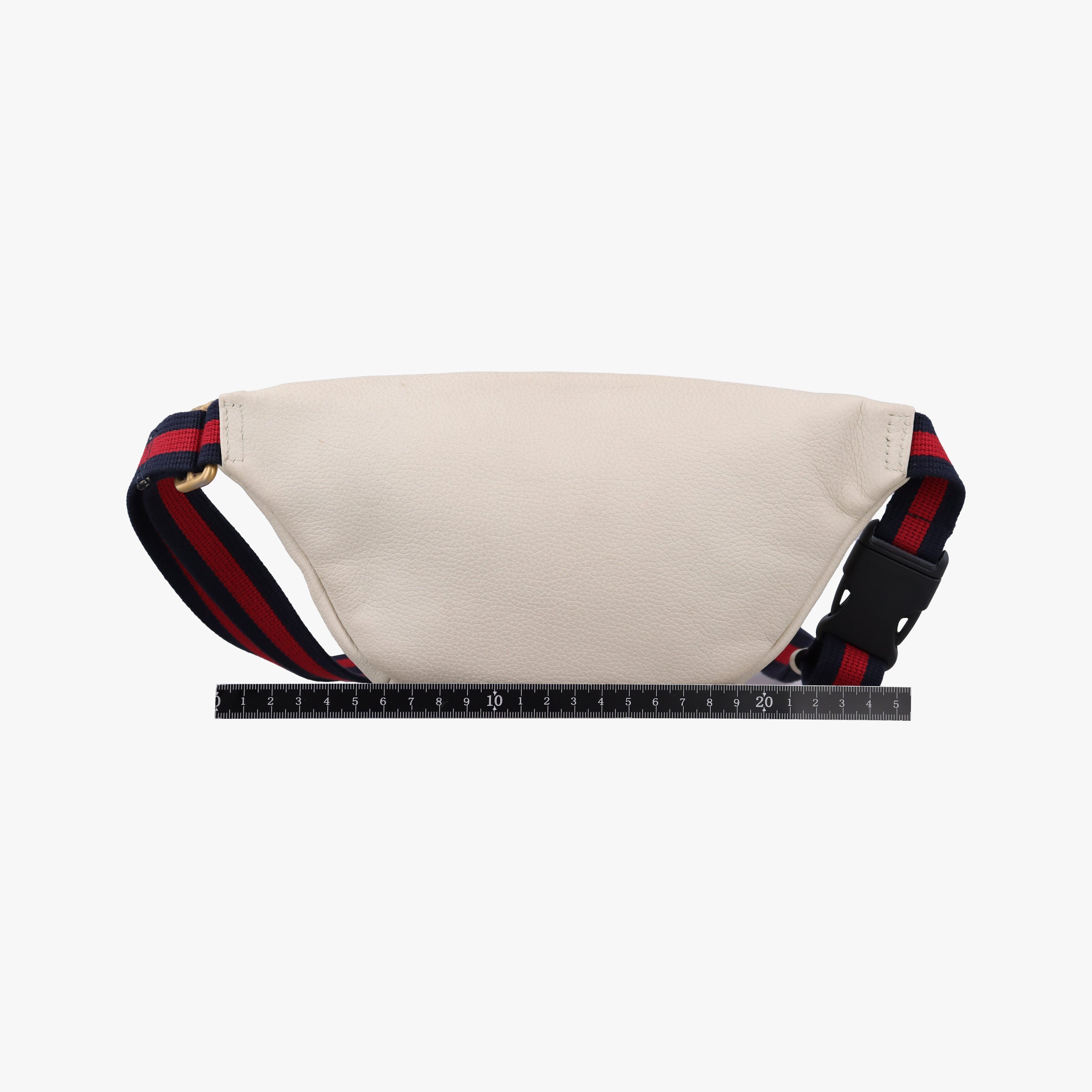 Pre-owned Gucci Gucci Print White Leather 527792 bum bag/waist bag | stylenewstar
