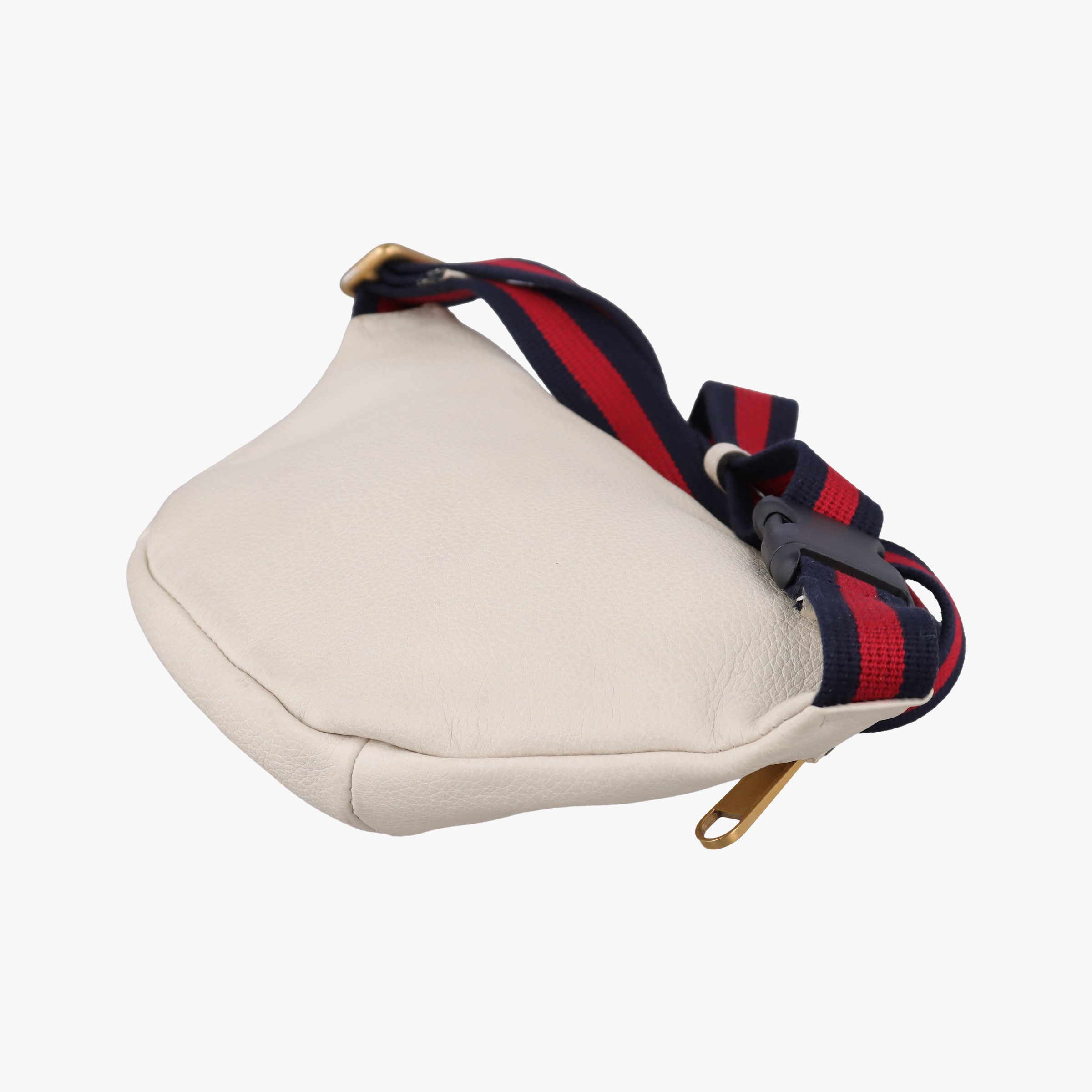 Pre-owned Gucci Gucci Print White Leather 527792 bum bag/waist bag | stylenewstar