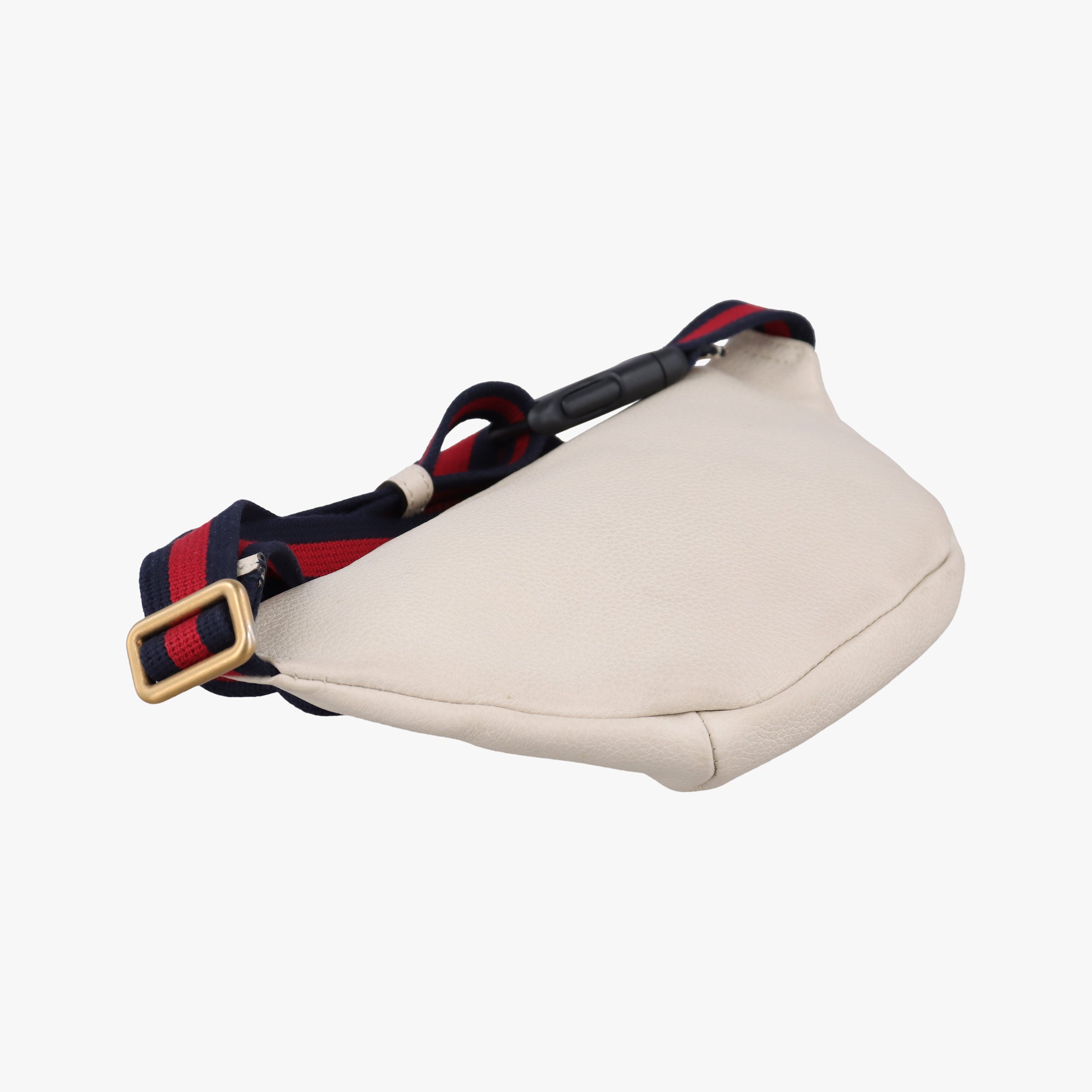 Pre-owned Gucci Gucci Print White Leather 527792 bum bag/waist bag | stylenewstar