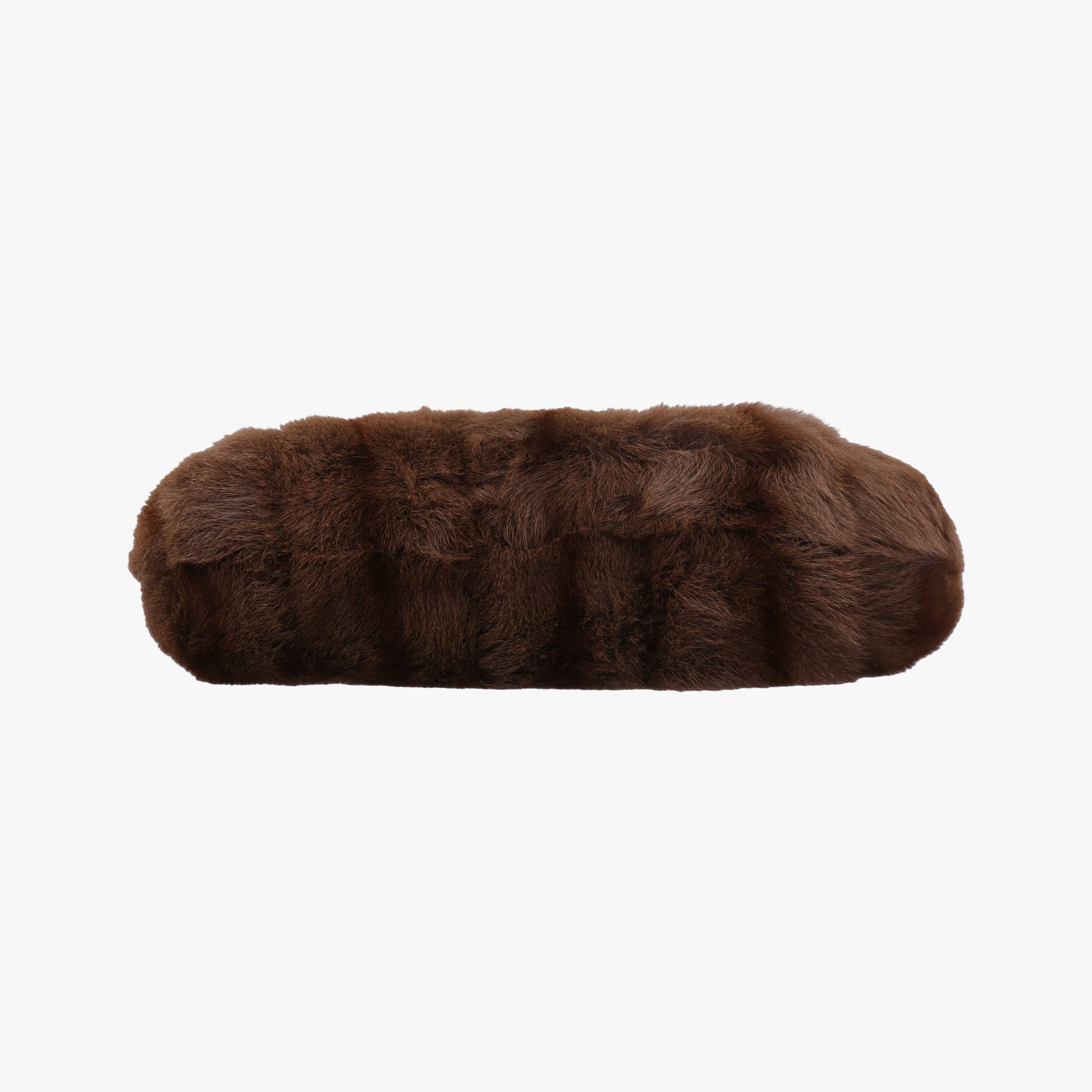 Pre-owned Fendi Chef Brown Mink Fur × Python 8BR445 handbag | stylenewstar