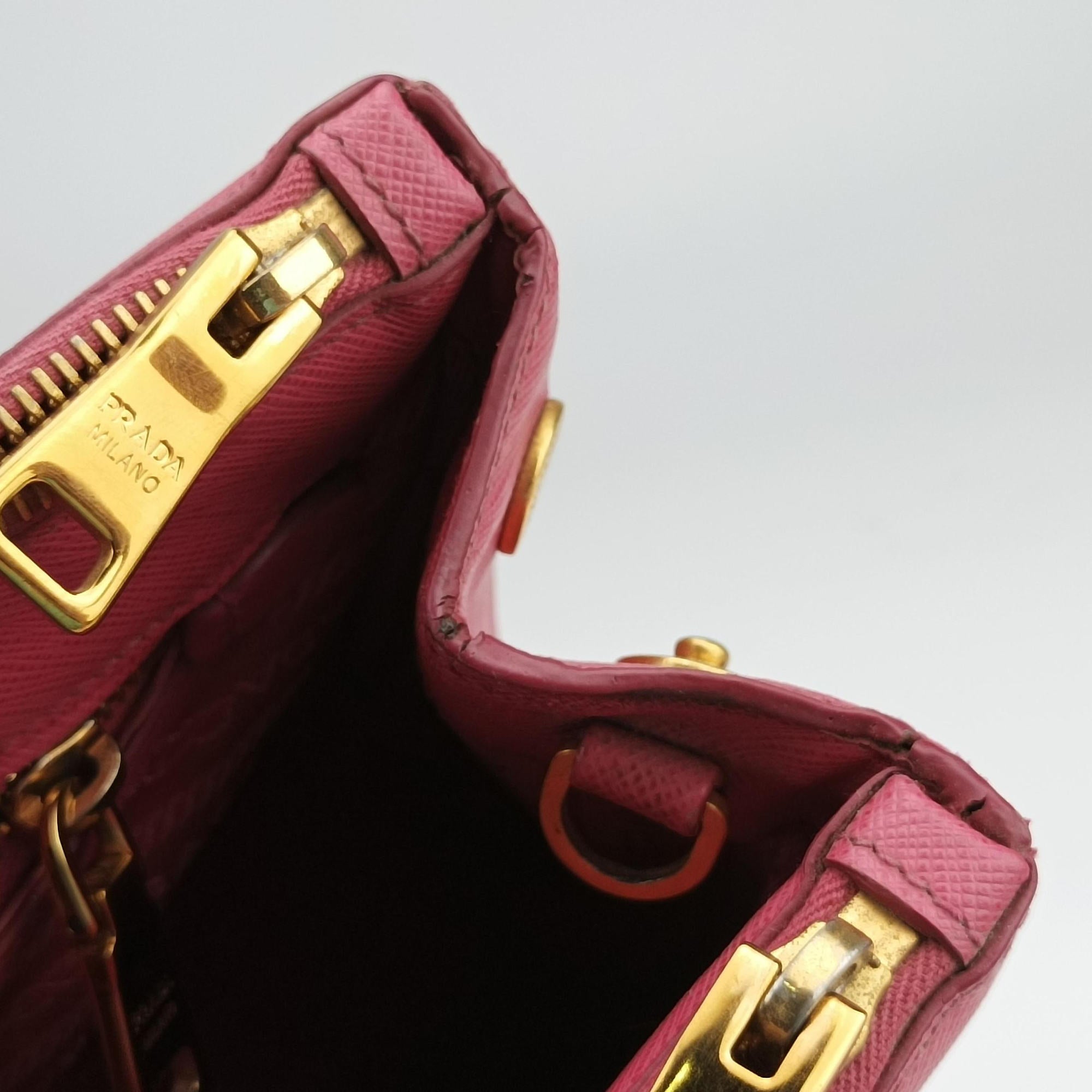 Pre-owned Prada Galleria Rose SAFFIANO Leather BN1786 shoulderbag | stylenewstar