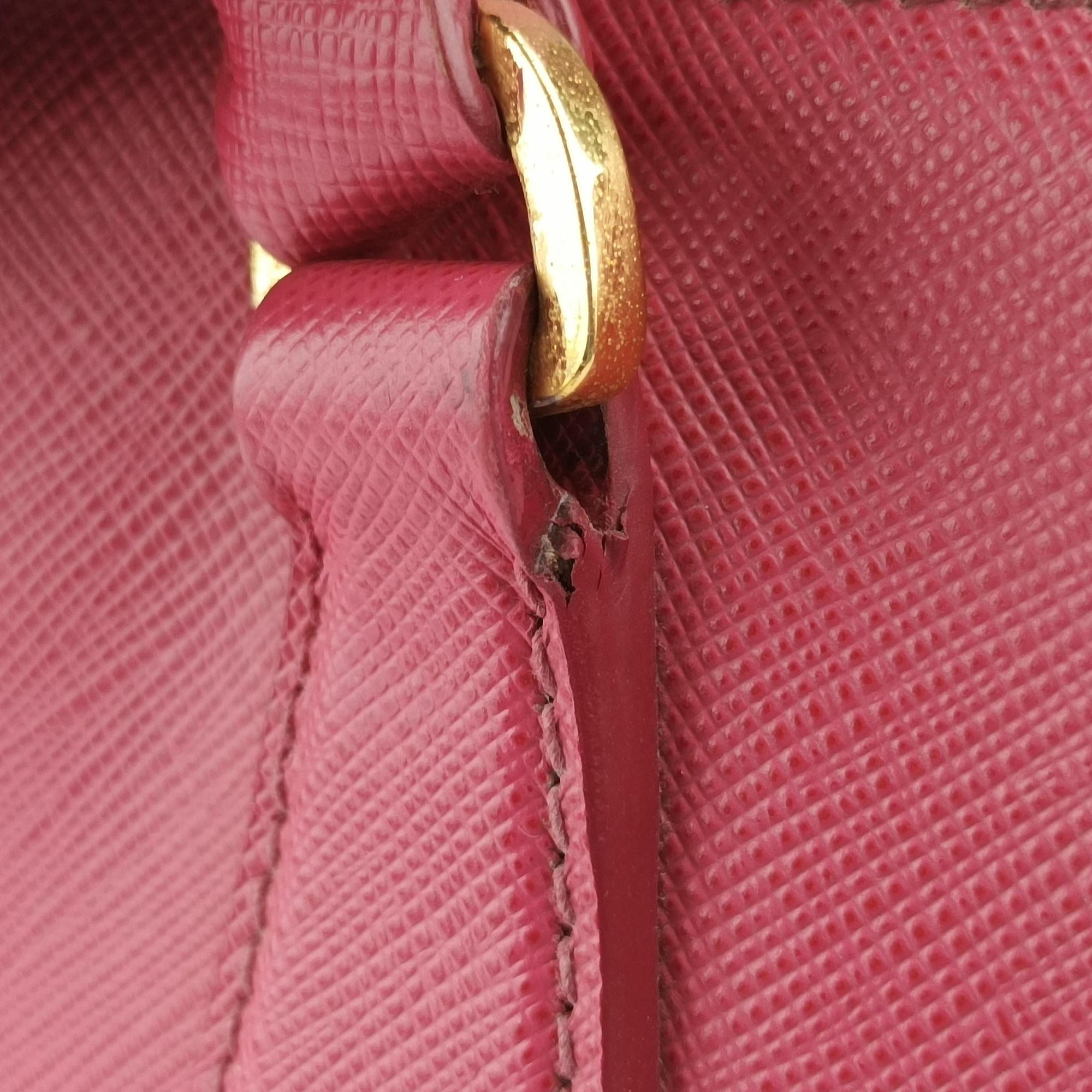 Pre-owned Prada Galleria Rose SAFFIANO Leather BN1786 shoulderbag | stylenewstar