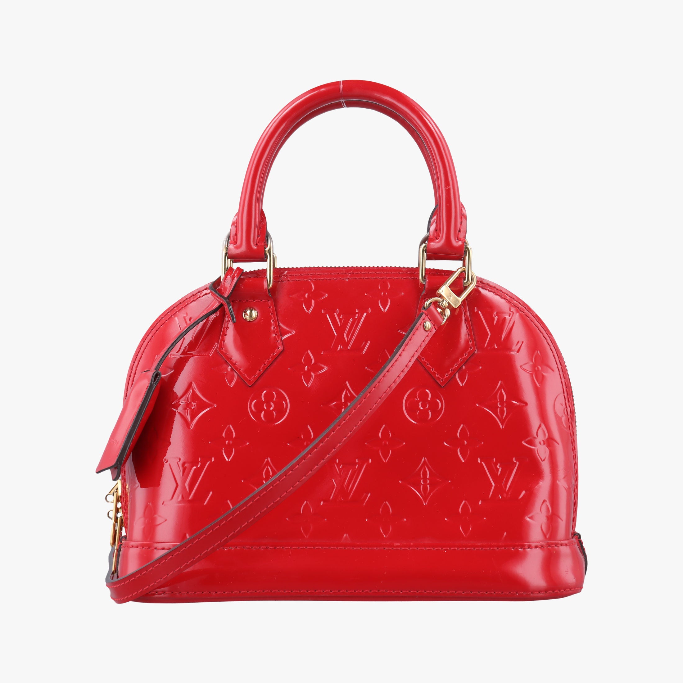 Vintage Louis Vuitton Alma BB CERISE Vernis M90174 shoulderbag | stylenewstar
