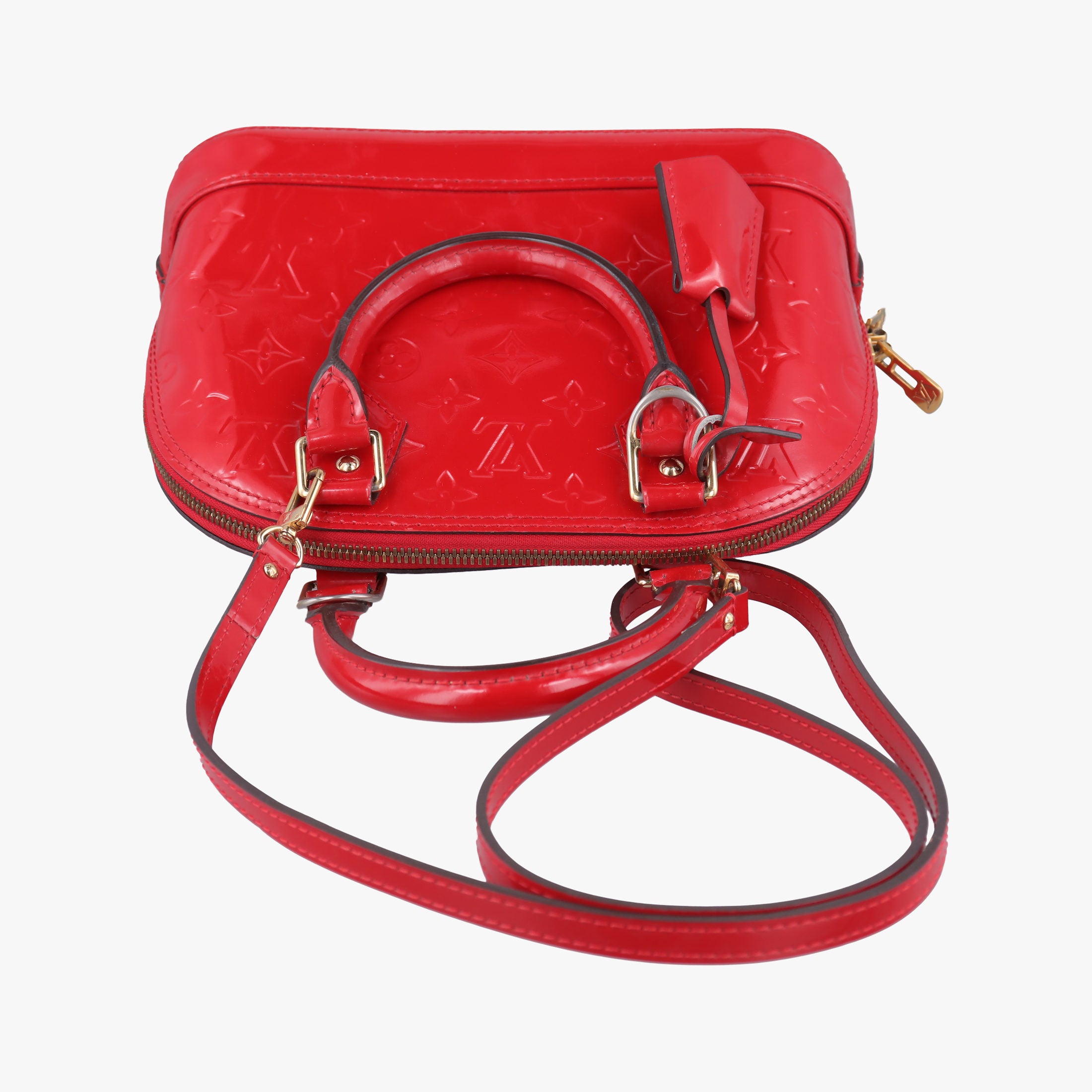 Vintage Louis Vuitton Alma BB CERISE Vernis M90174 shoulderbag | stylenewstar