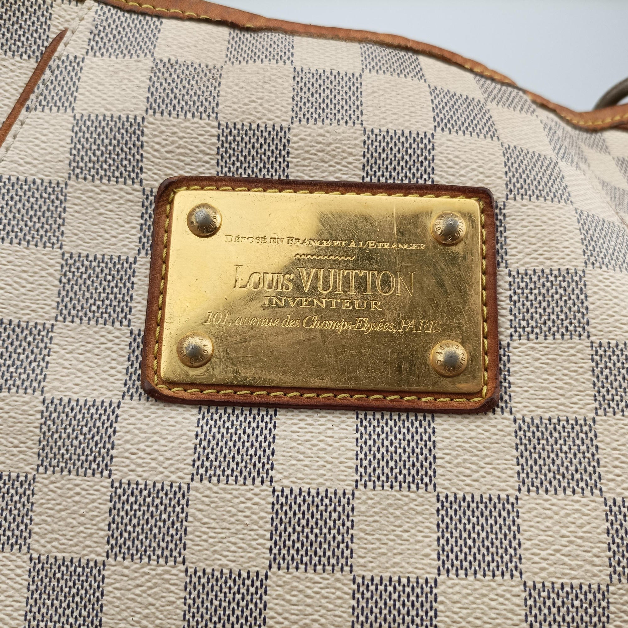 Pre-owned Louis Vuitton GALLIERA PM Azur Damier Canvas N55215 shoulderbag | stylenewstar